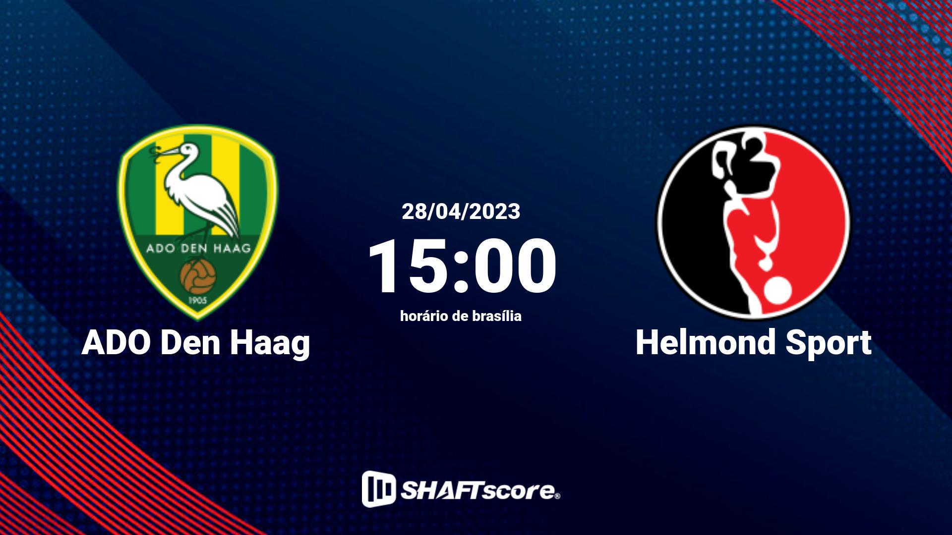 Estatísticas do jogo ADO Den Haag vs Helmond Sport 28.04 15:00