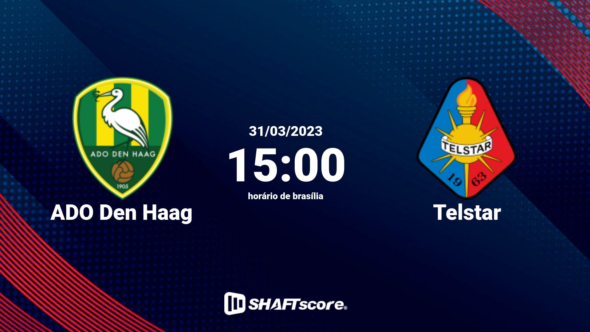 Estatísticas do jogo ADO Den Haag vs Telstar 31.03 15:00