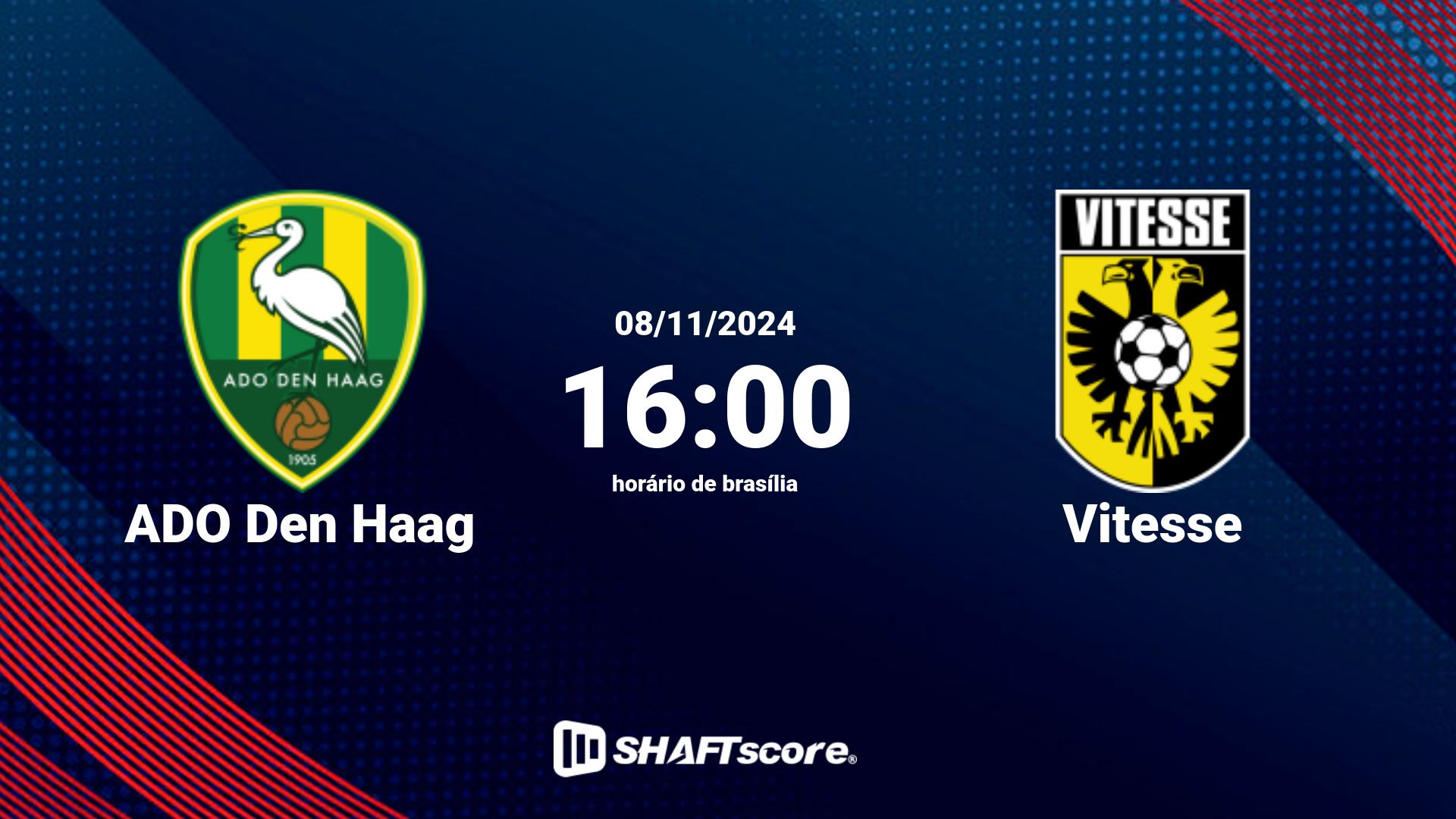 Estatísticas do jogo ADO Den Haag vs Vitesse 08.11 16:00