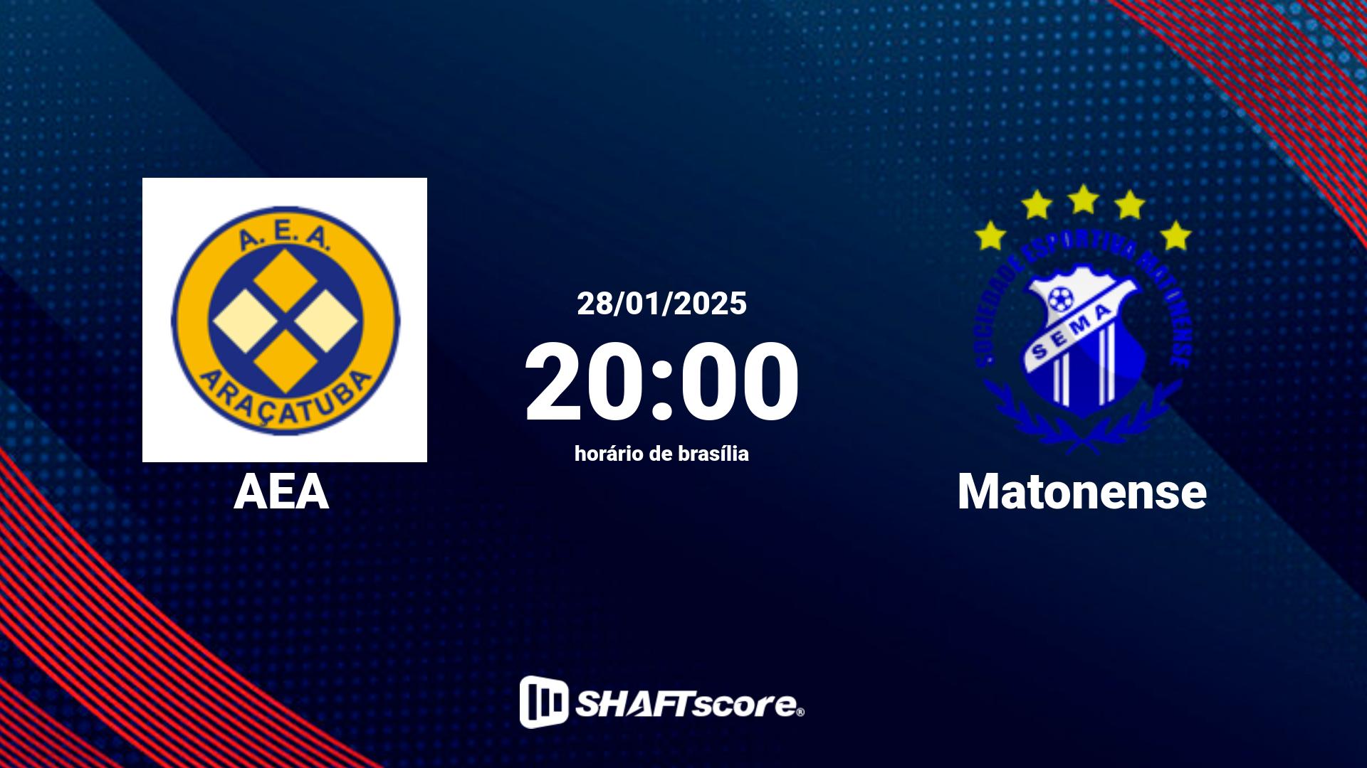 Estatísticas do jogo AEA vs Matonense 28.01 20:00