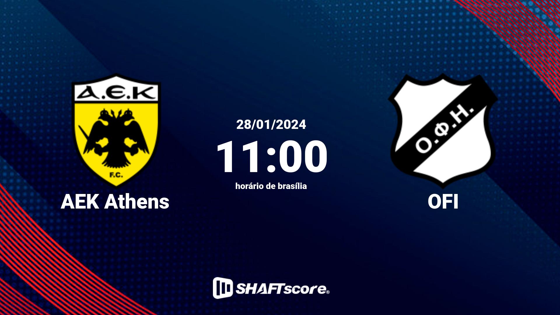 Estatísticas do jogo AEK Athens vs OFI 28.01 11:00