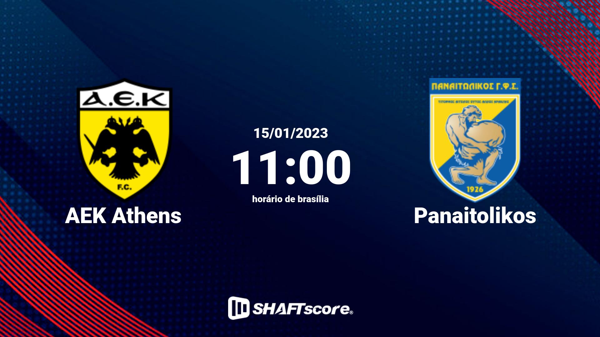 Estatísticas do jogo AEK Athens vs Panaitolikos 15.01 11:00