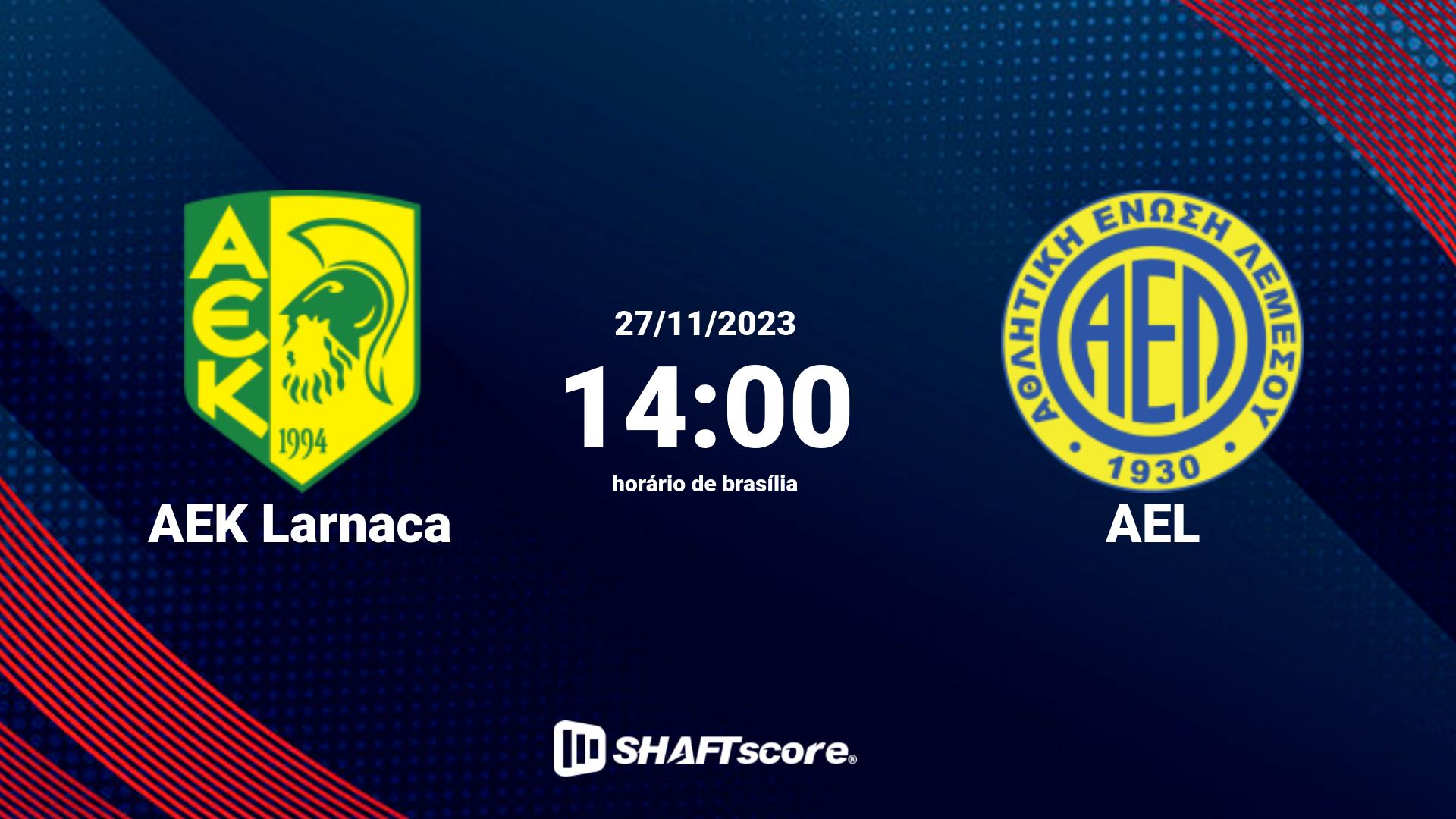 Estatísticas do jogo AEK Larnaca vs AEL 27.11 14:00