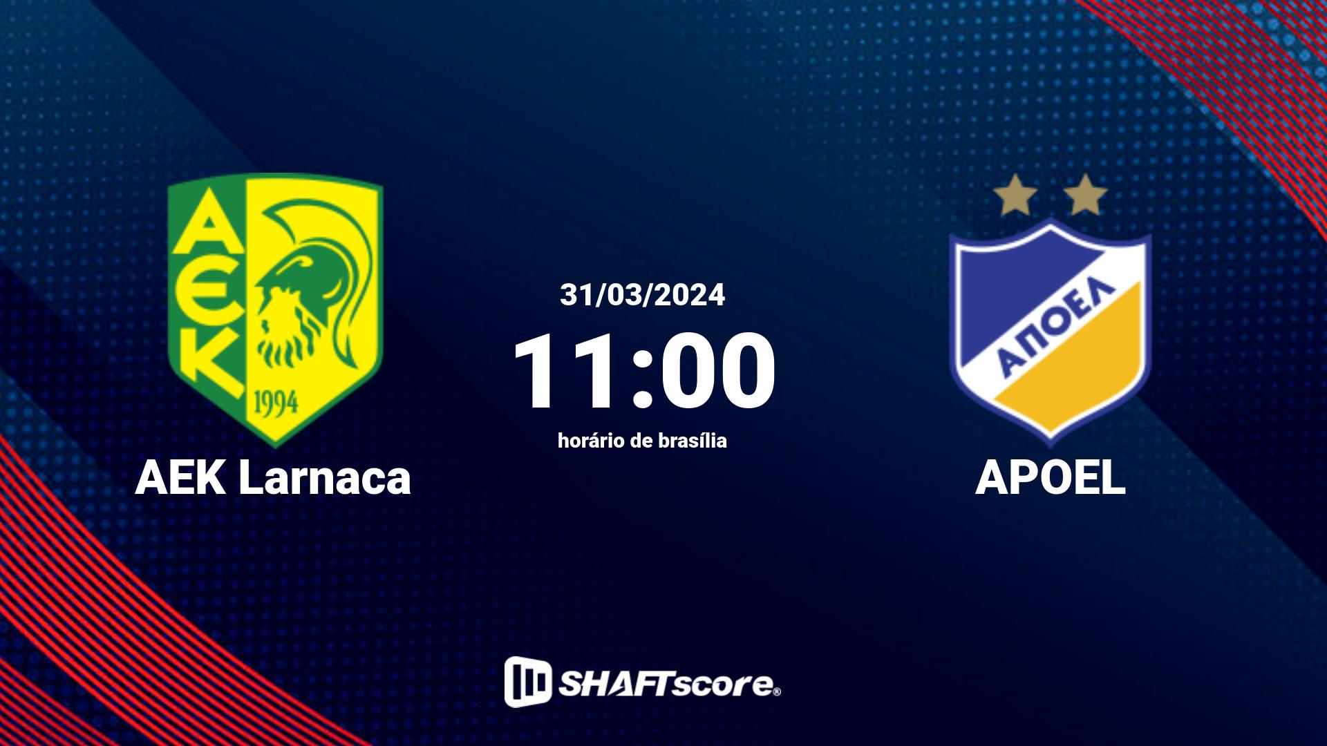 Estatísticas do jogo AEK Larnaca vs APOEL 31.03 11:00