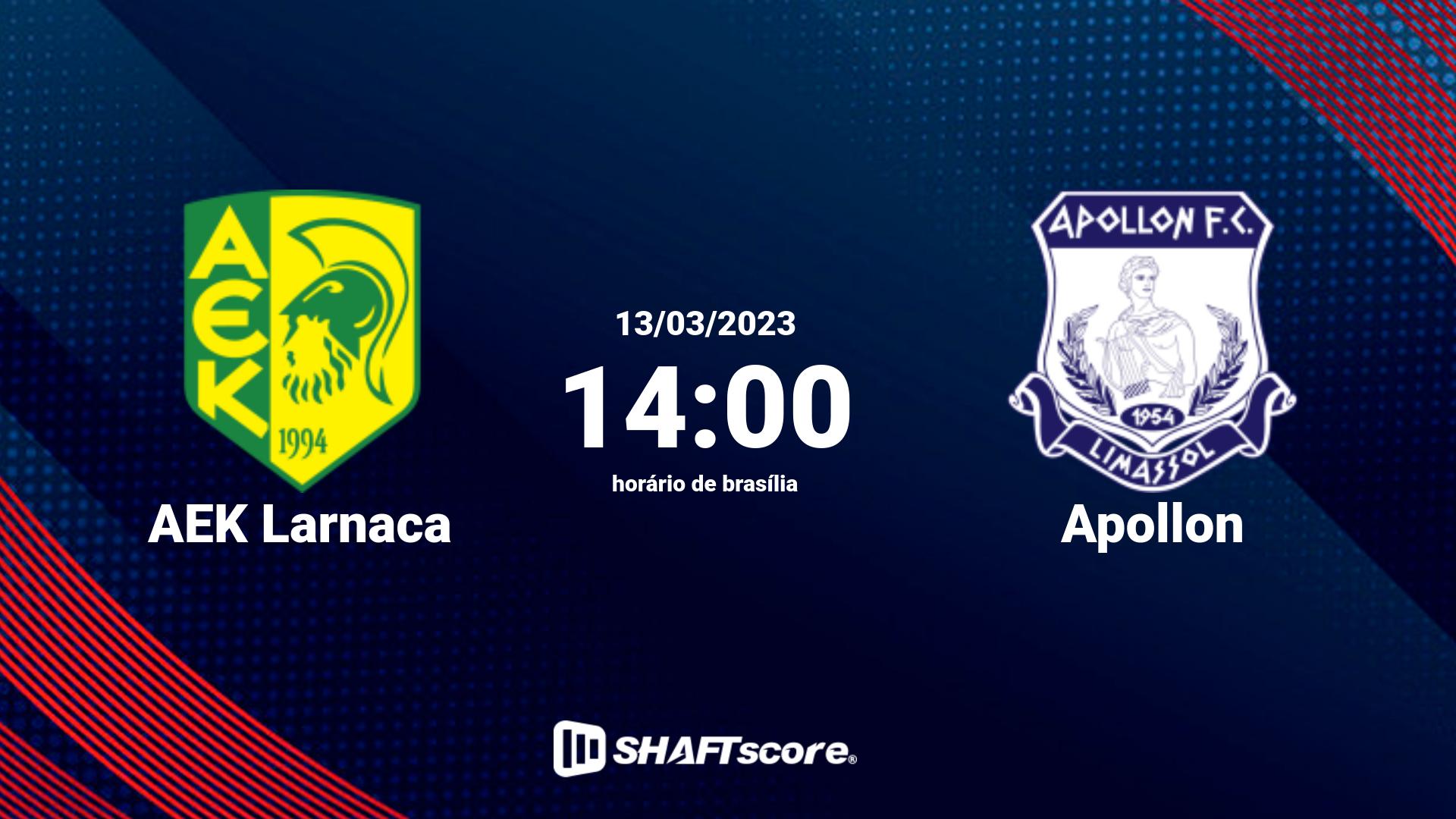 Estatísticas do jogo AEK Larnaca vs Apollon 13.03 14:00