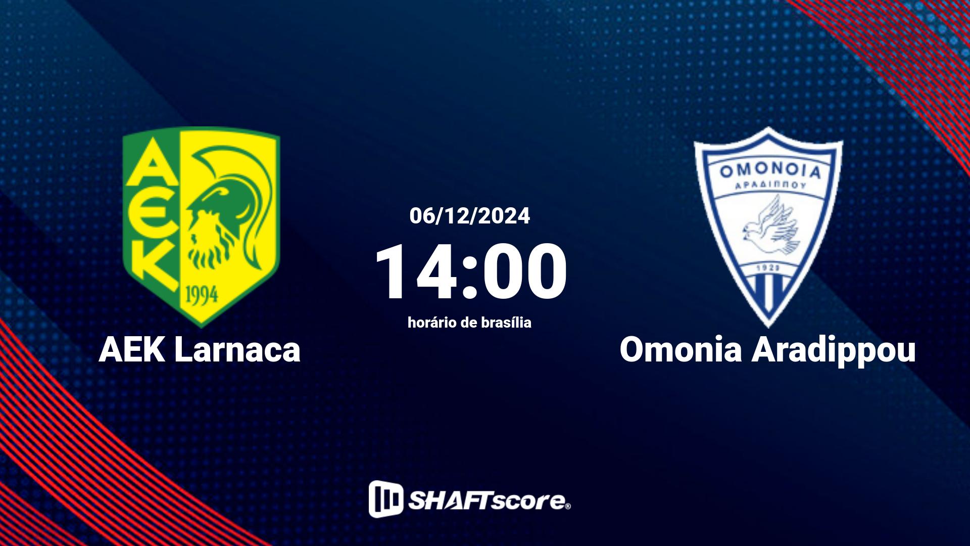 Estatísticas do jogo AEK Larnaca vs Omonia Aradippou 06.12 14:00