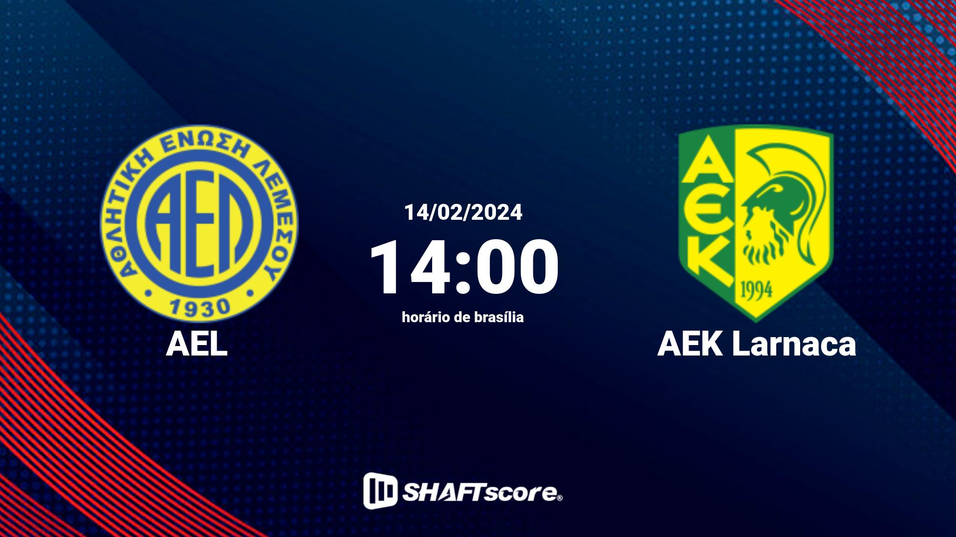 Estatísticas do jogo AEL vs AEK Larnaca 14.02 14:00