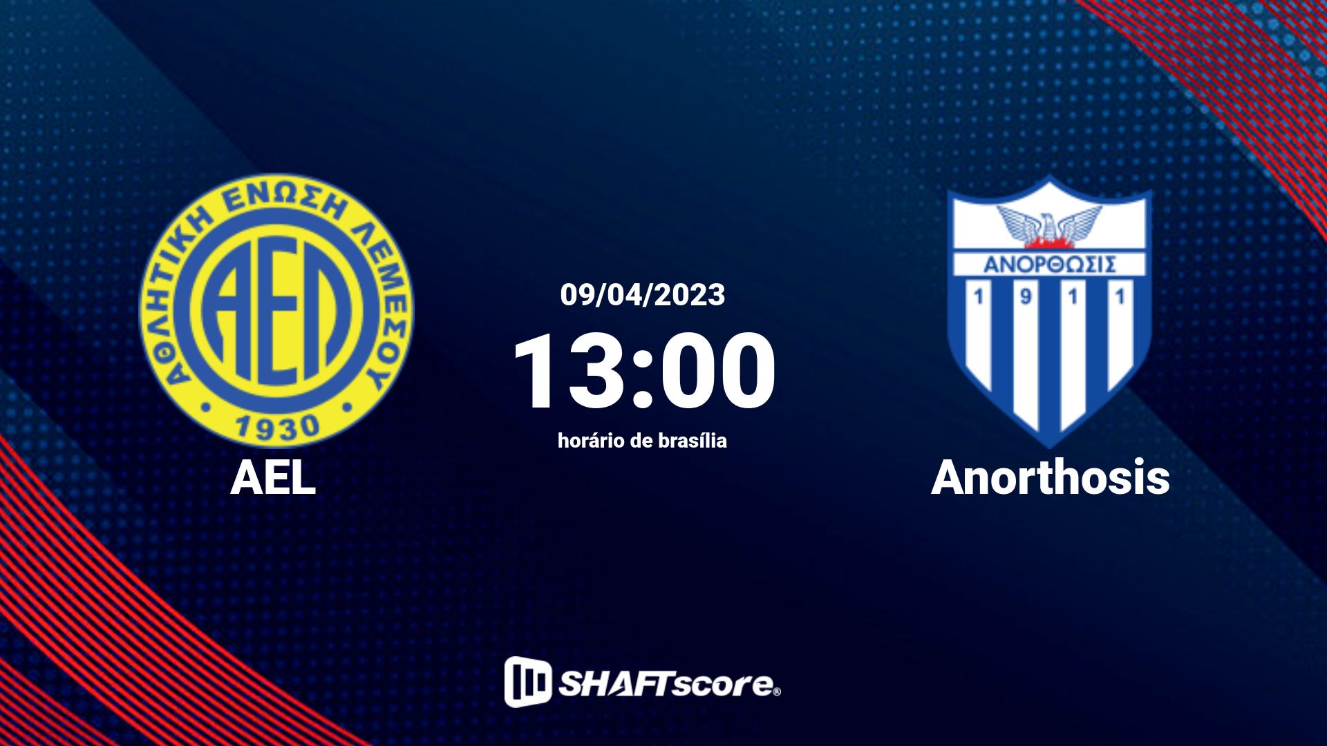 Estatísticas do jogo AEL vs Anorthosis 09.04 13:00