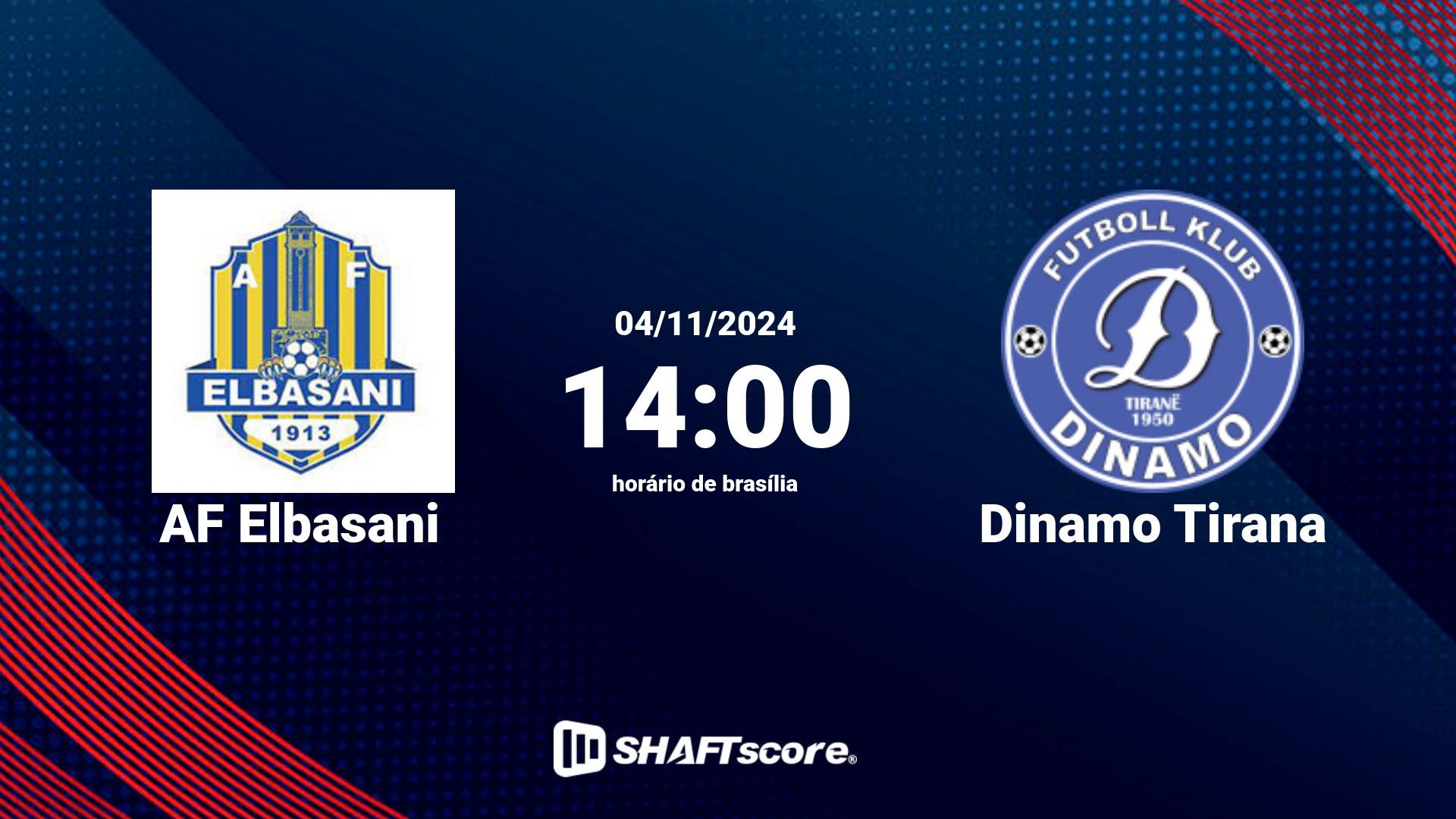 Estatísticas do jogo AF Elbasani vs Dinamo Tirana 04.11 14:00