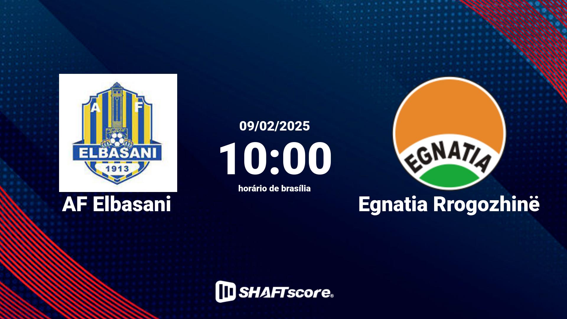 Estatísticas do jogo AF Elbasani vs Egnatia Rrogozhinë 09.02 10:00