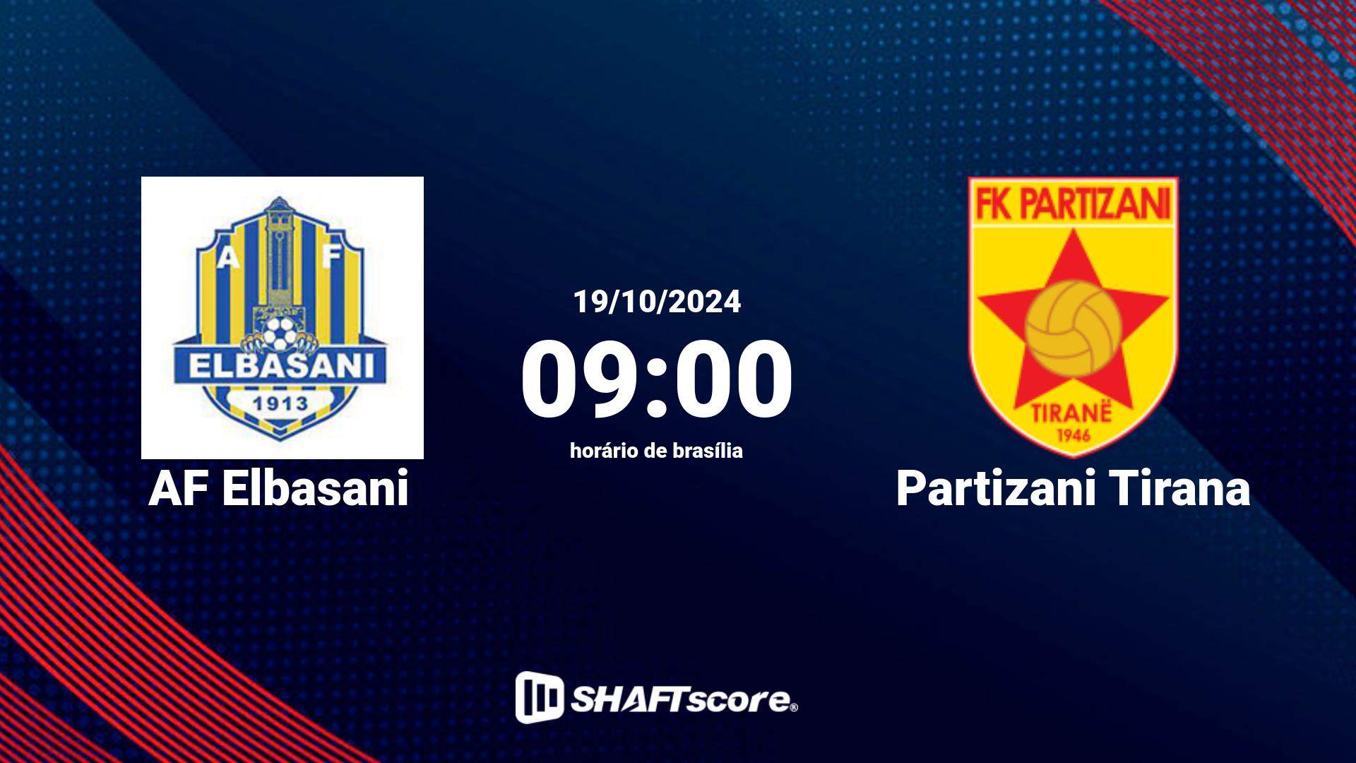 Estatísticas do jogo AF Elbasani vs Partizani Tirana 19.10 09:00