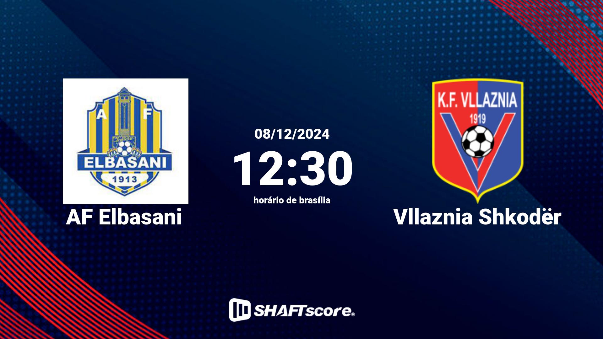 Estatísticas do jogo AF Elbasani vs Vllaznia Shkodër 08.12 12:30