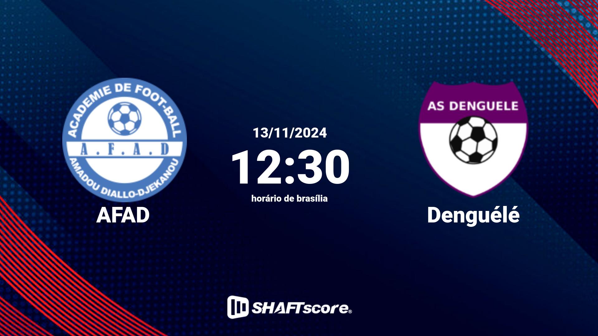 Estatísticas do jogo AFAD vs Denguélé 13.11 12:30