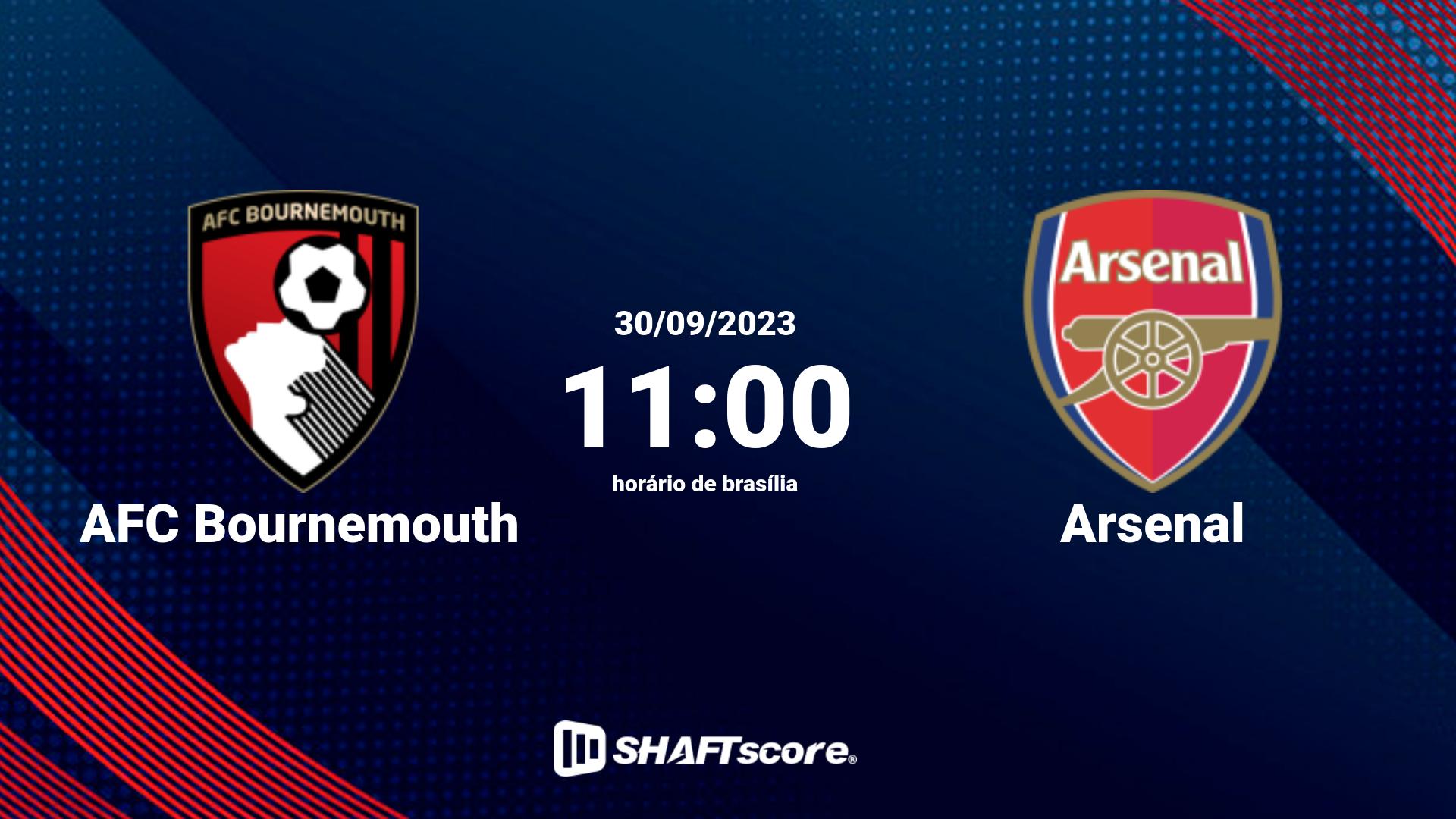 Estatísticas do jogo AFC Bournemouth vs Arsenal 30.09 11:00