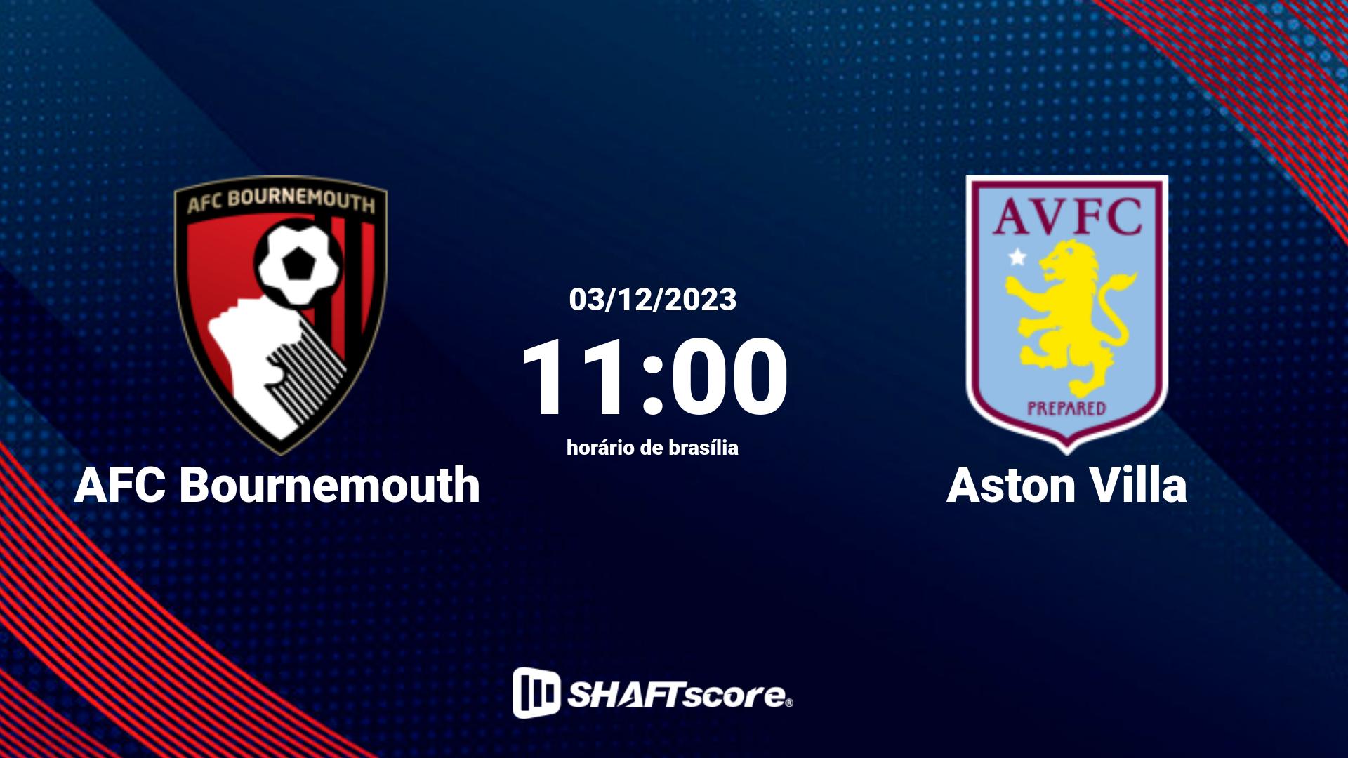 Estatísticas do jogo AFC Bournemouth vs Aston Villa 03.12 11:00