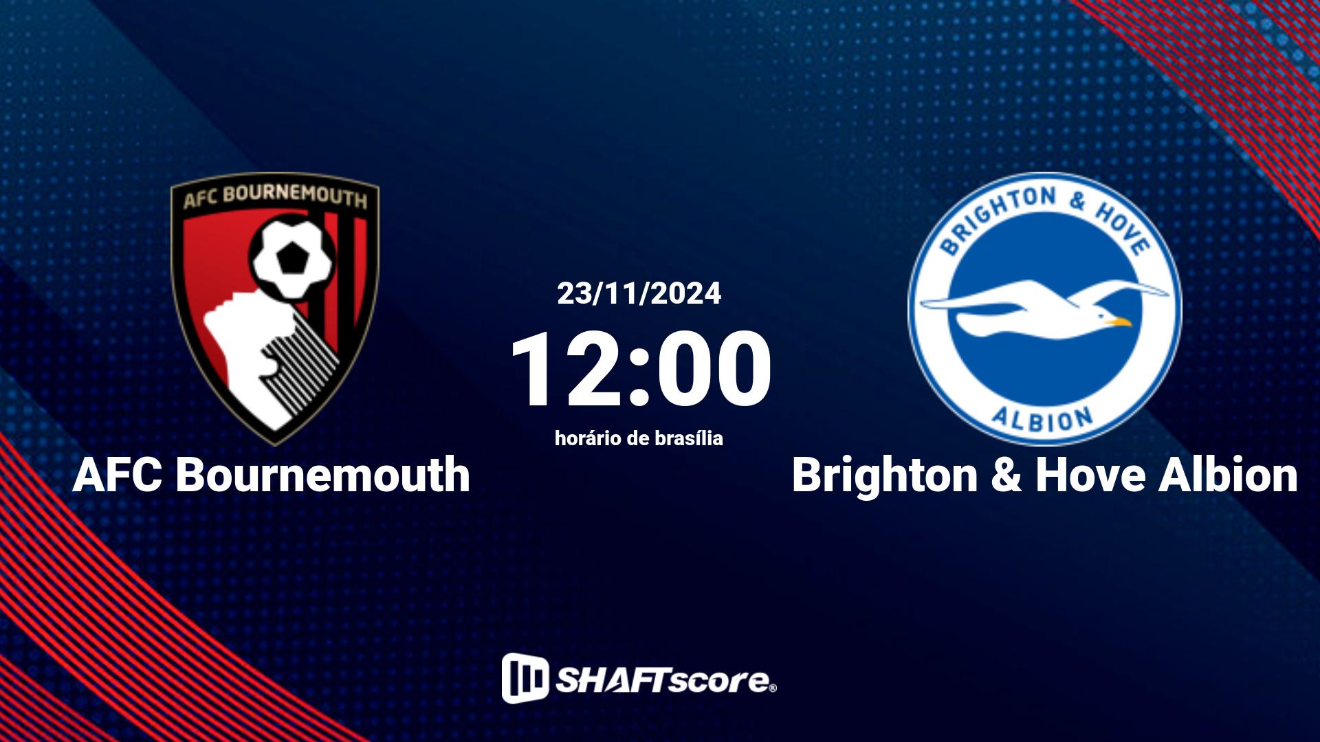 Estatísticas do jogo AFC Bournemouth vs Brighton & Hove Albion 23.11 12:00