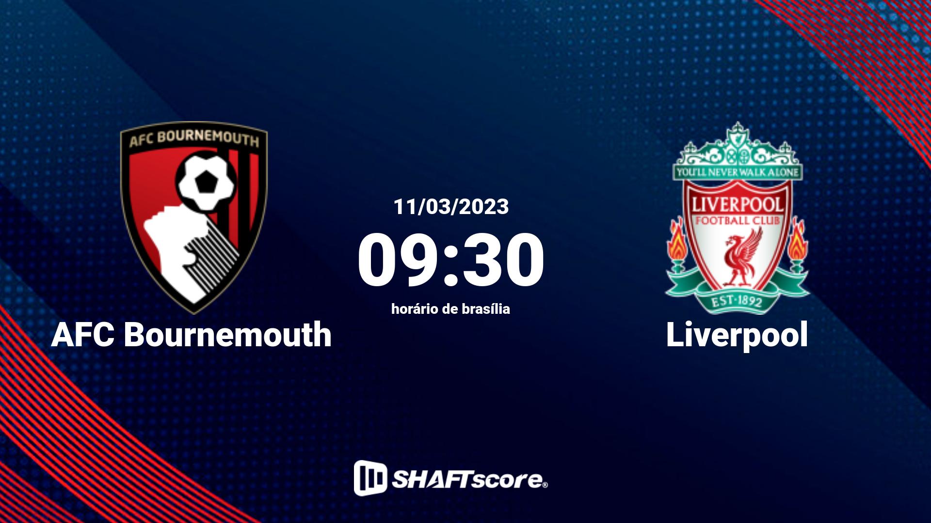 Estatísticas do jogo AFC Bournemouth vs Liverpool 11.03 09:30