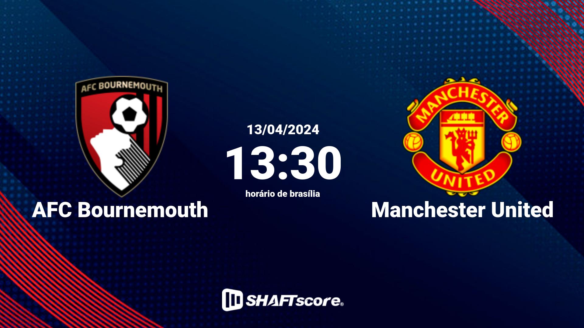 Estatísticas do jogo AFC Bournemouth vs Manchester United 13.04 13:30