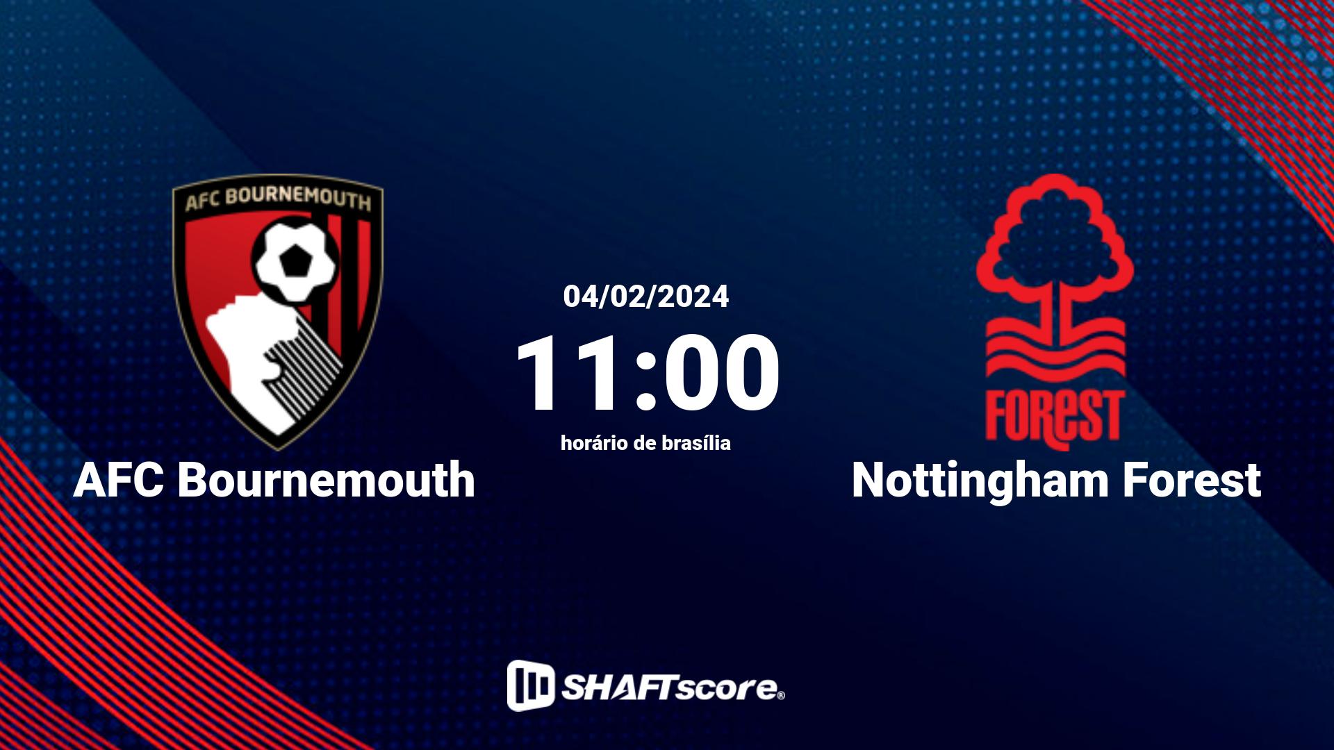 Estatísticas do jogo AFC Bournemouth vs Nottingham Forest 04.02 11:00