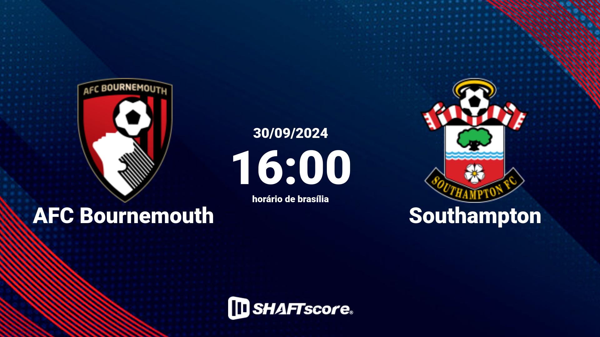 Estatísticas do jogo AFC Bournemouth vs Southampton 30.09 16:00