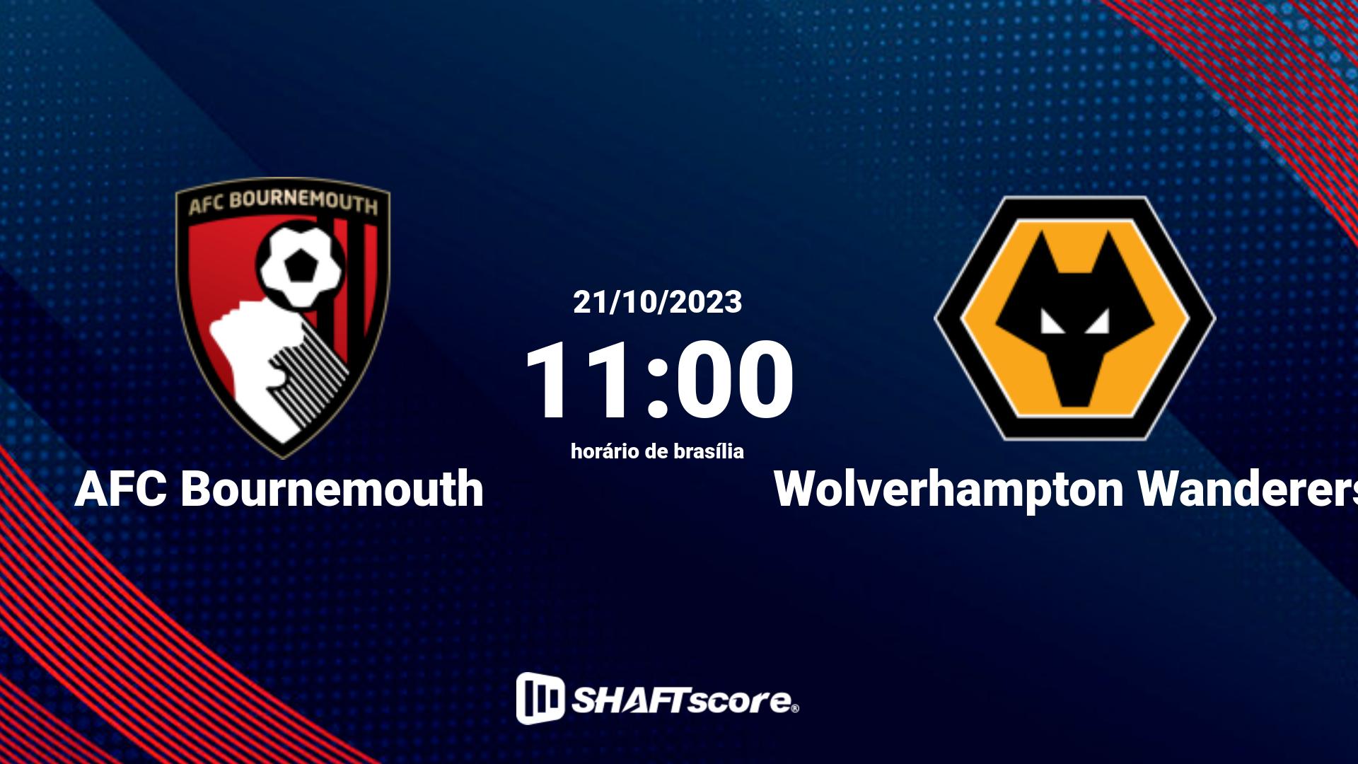 Estatísticas do jogo AFC Bournemouth vs Wolverhampton Wanderers 21.10 11:00