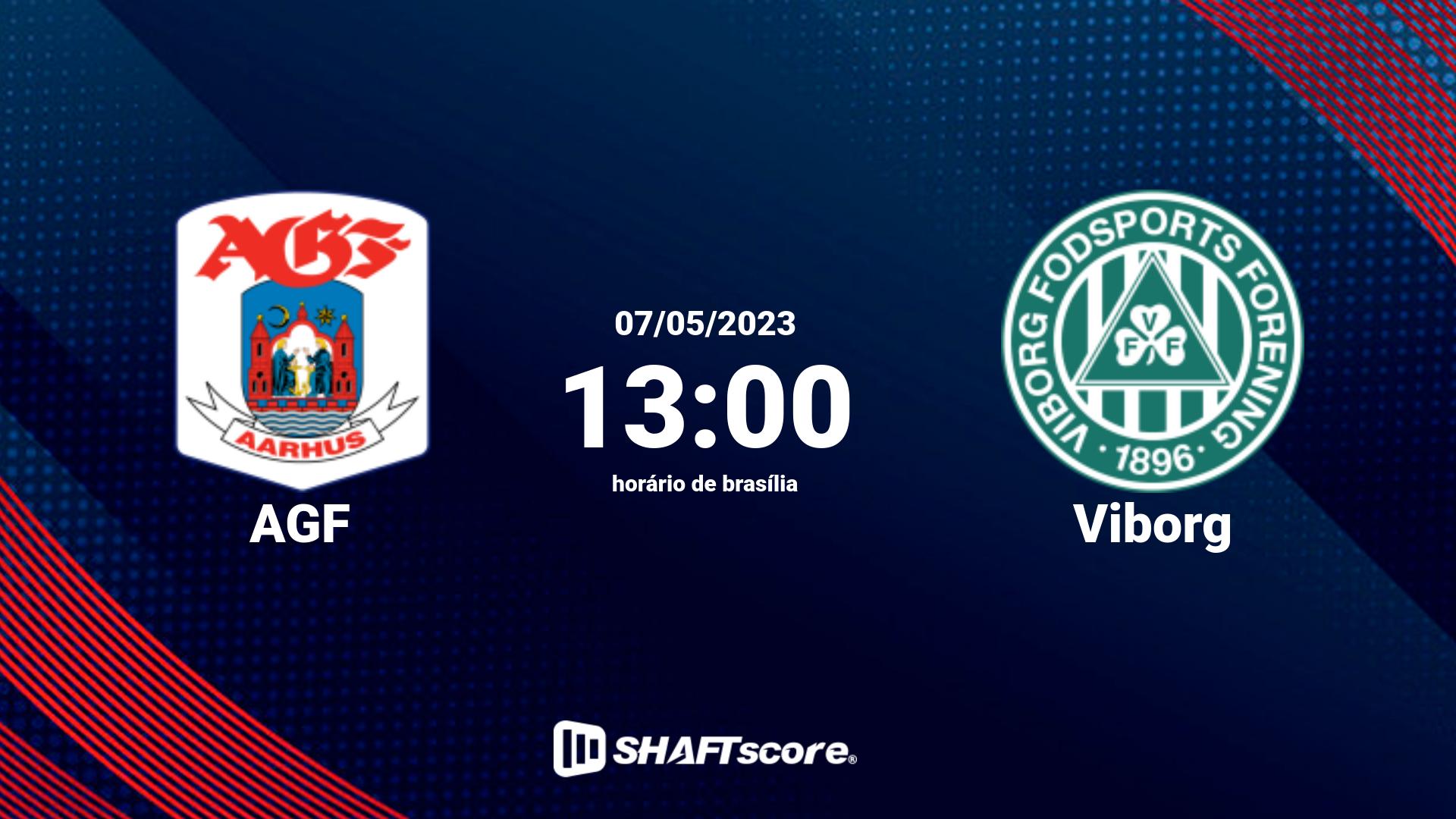 Estatísticas do jogo AGF vs Viborg 07.05 13:00