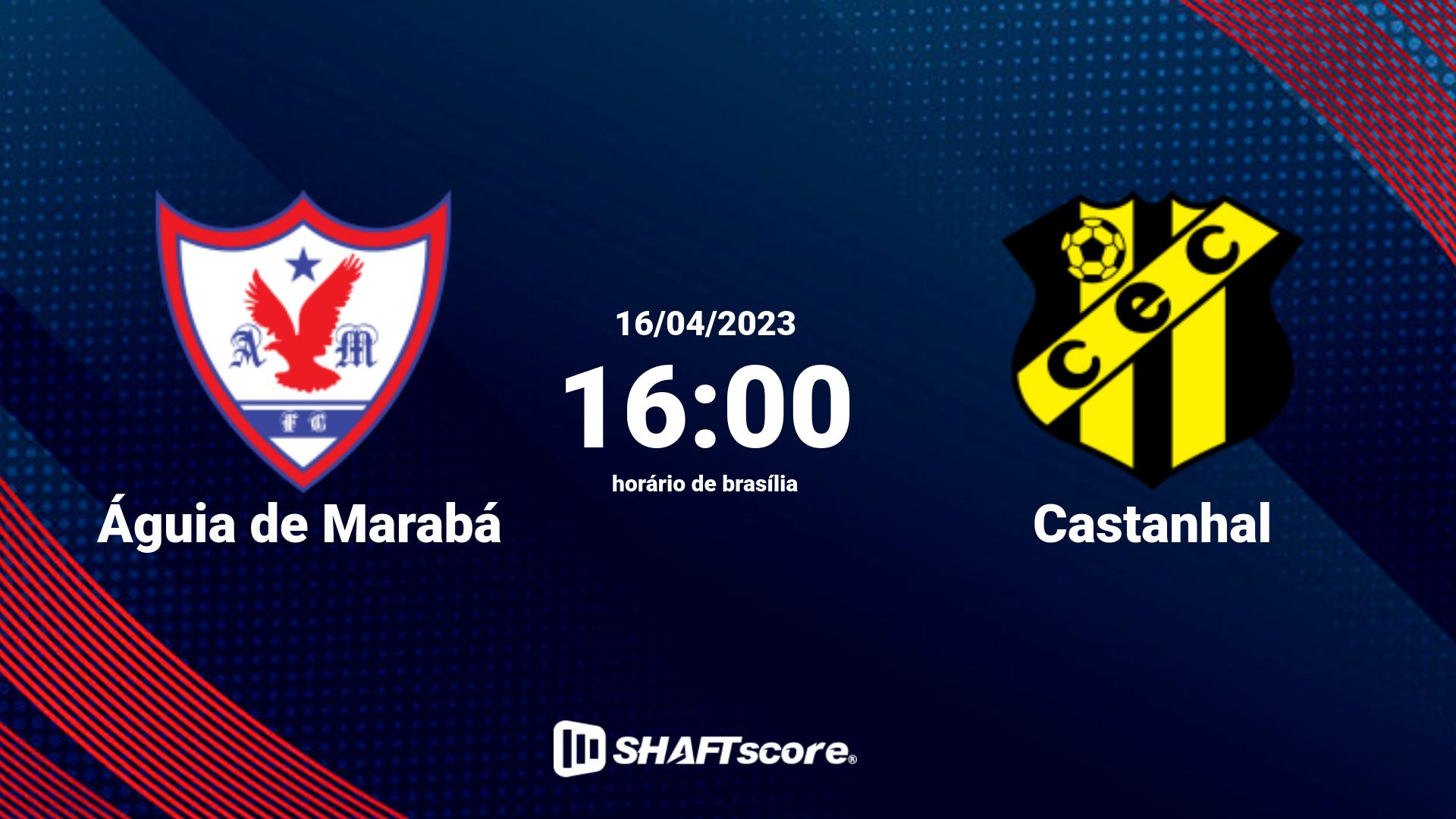 Estatísticas do jogo Águia de Marabá vs Castanhal 16.04 16:00