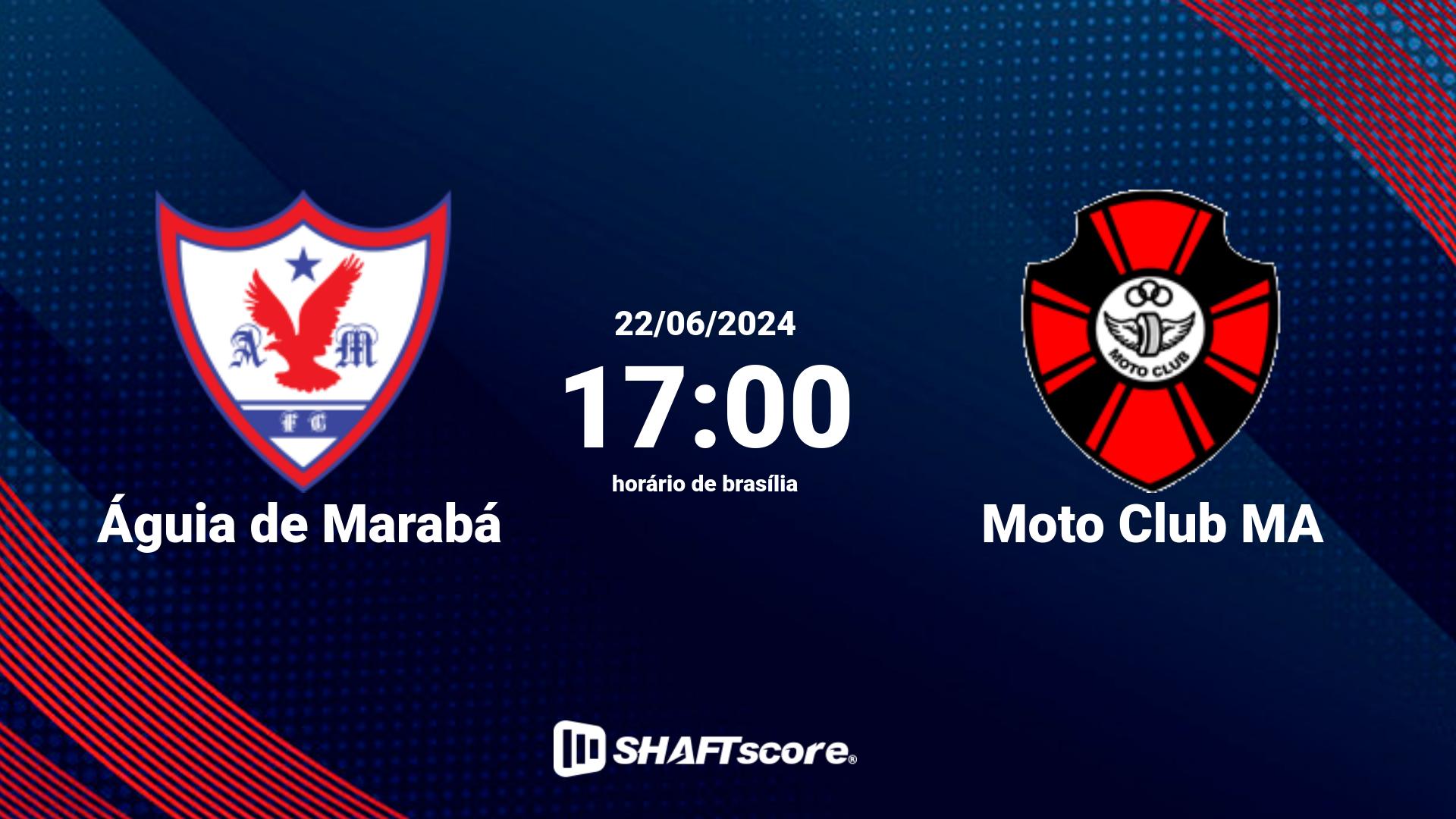 Estatísticas do jogo Águia de Marabá vs Moto Club MA 22.06 17:00