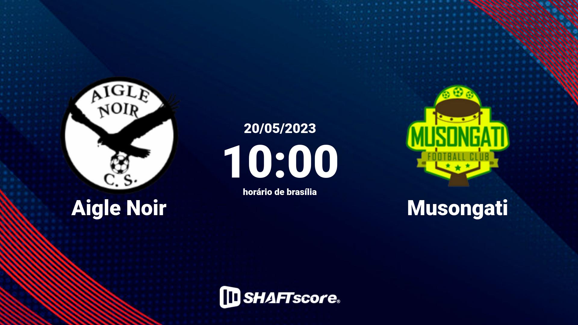 Estatísticas do jogo Aigle Noir vs Musongati 20.05 10:00