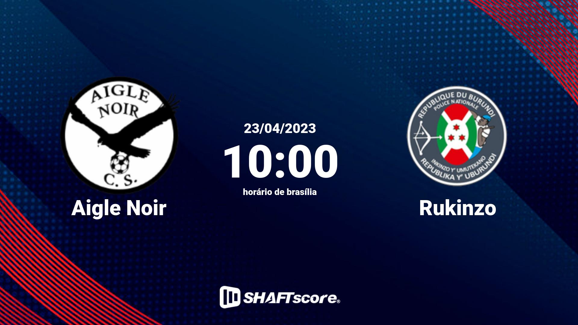 Estatísticas do jogo Aigle Noir vs Rukinzo 23.04 10:00