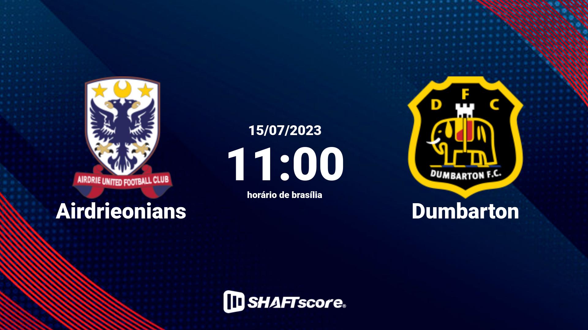 Estatísticas do jogo Airdrieonians vs Dumbarton 15.07 11:00