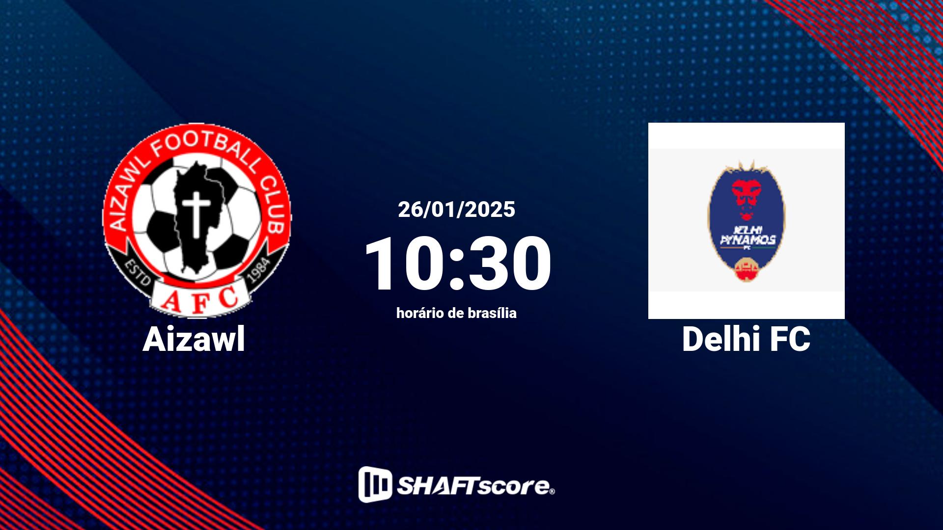 Estatísticas do jogo Aizawl vs Delhi FC 26.01 10:30