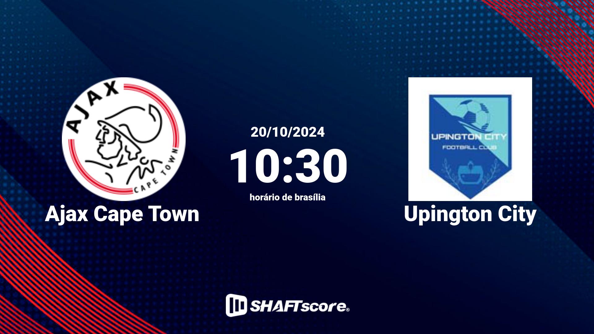 Estatísticas do jogo Ajax Cape Town vs Upington City 20.10 10:30