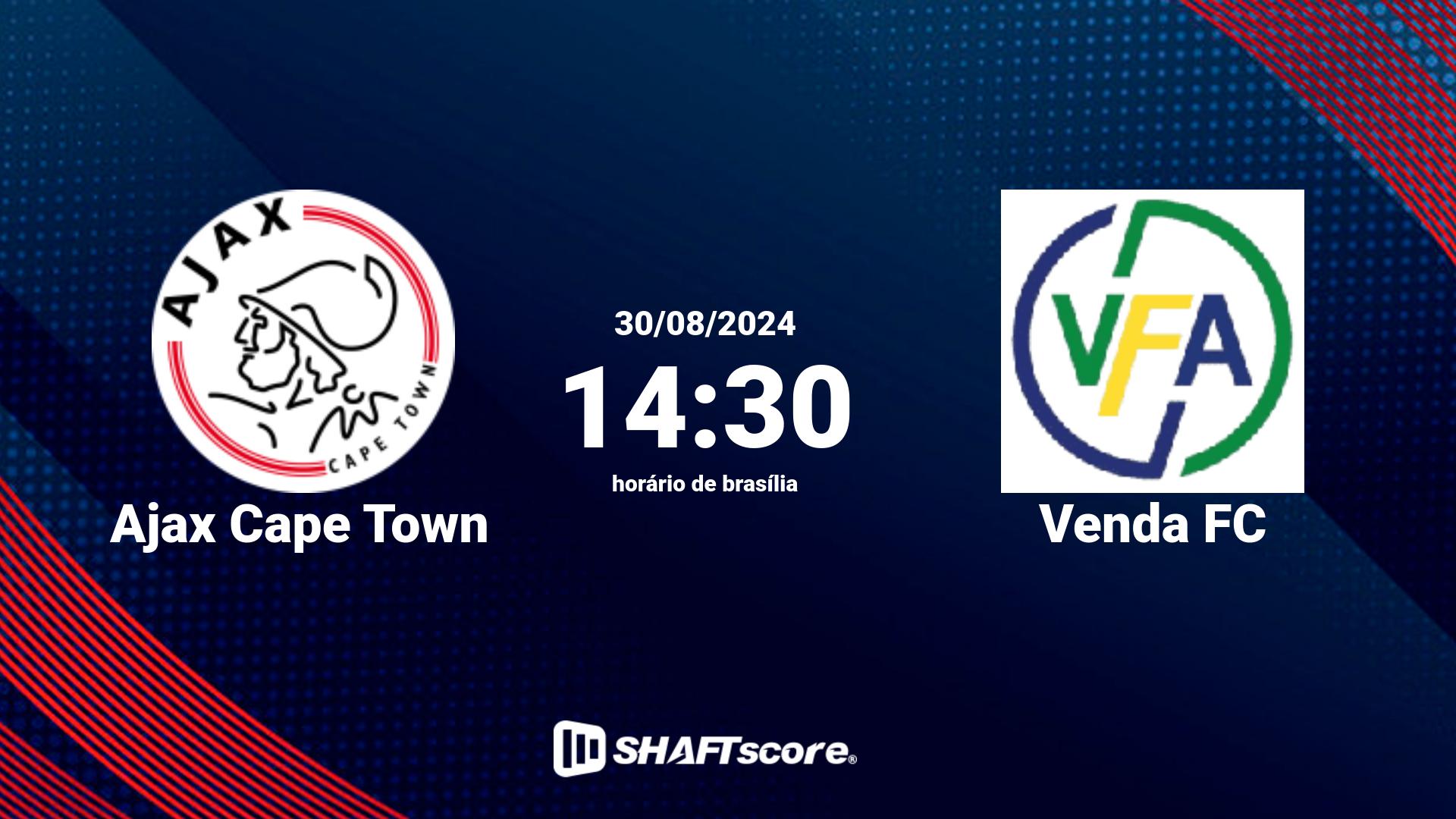 Estatísticas do jogo Ajax Cape Town vs Venda FC 30.08 14:30