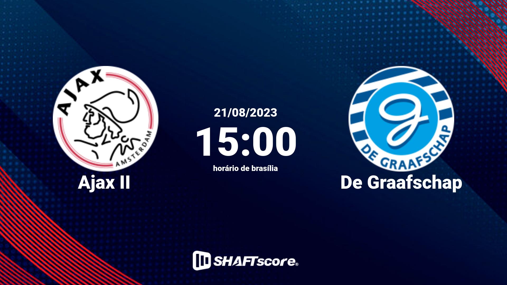 Estatísticas do jogo Ajax II vs De Graafschap 21.08 15:00