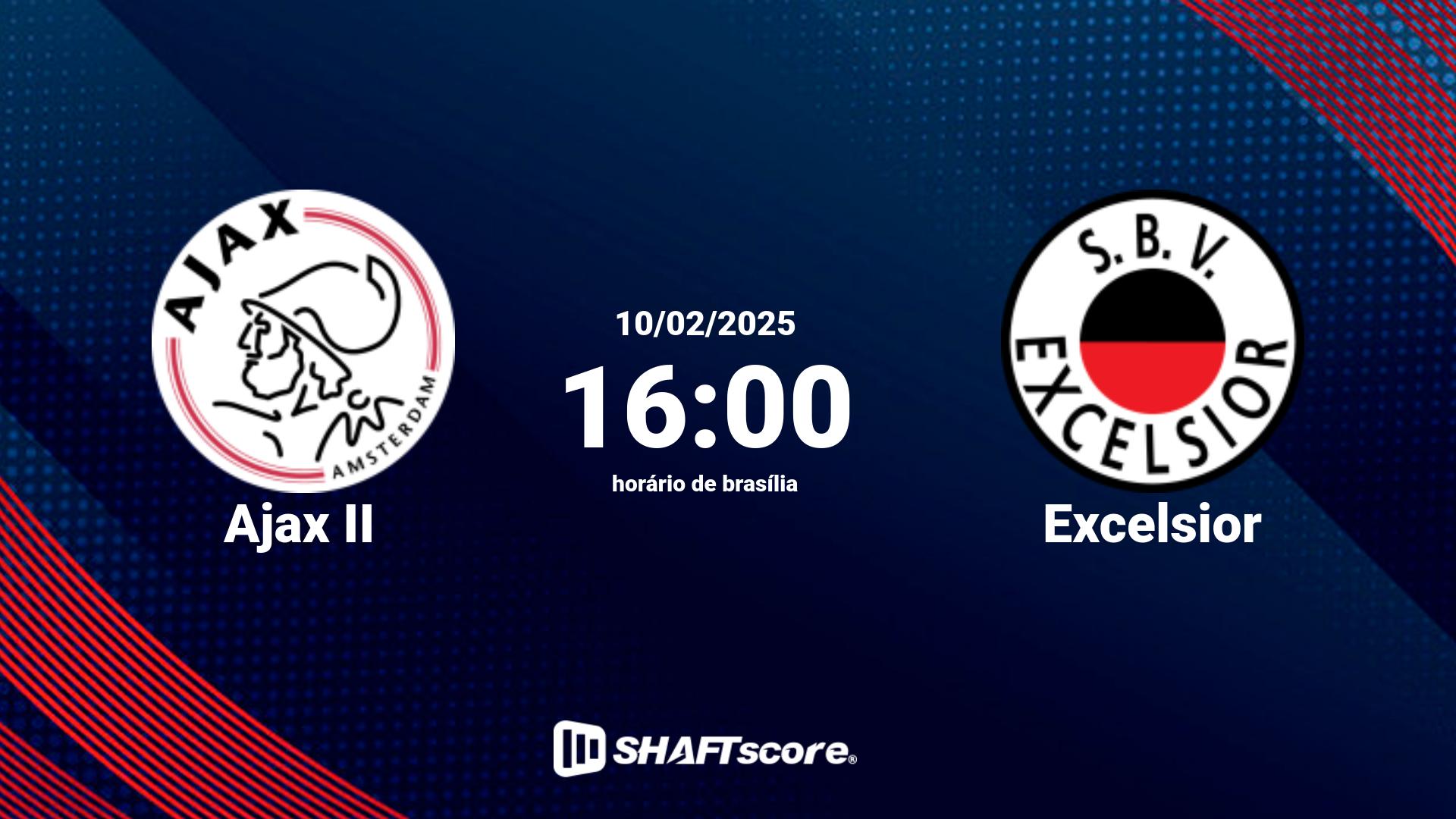 Estatísticas do jogo Ajax II vs Excelsior 10.02 16:00