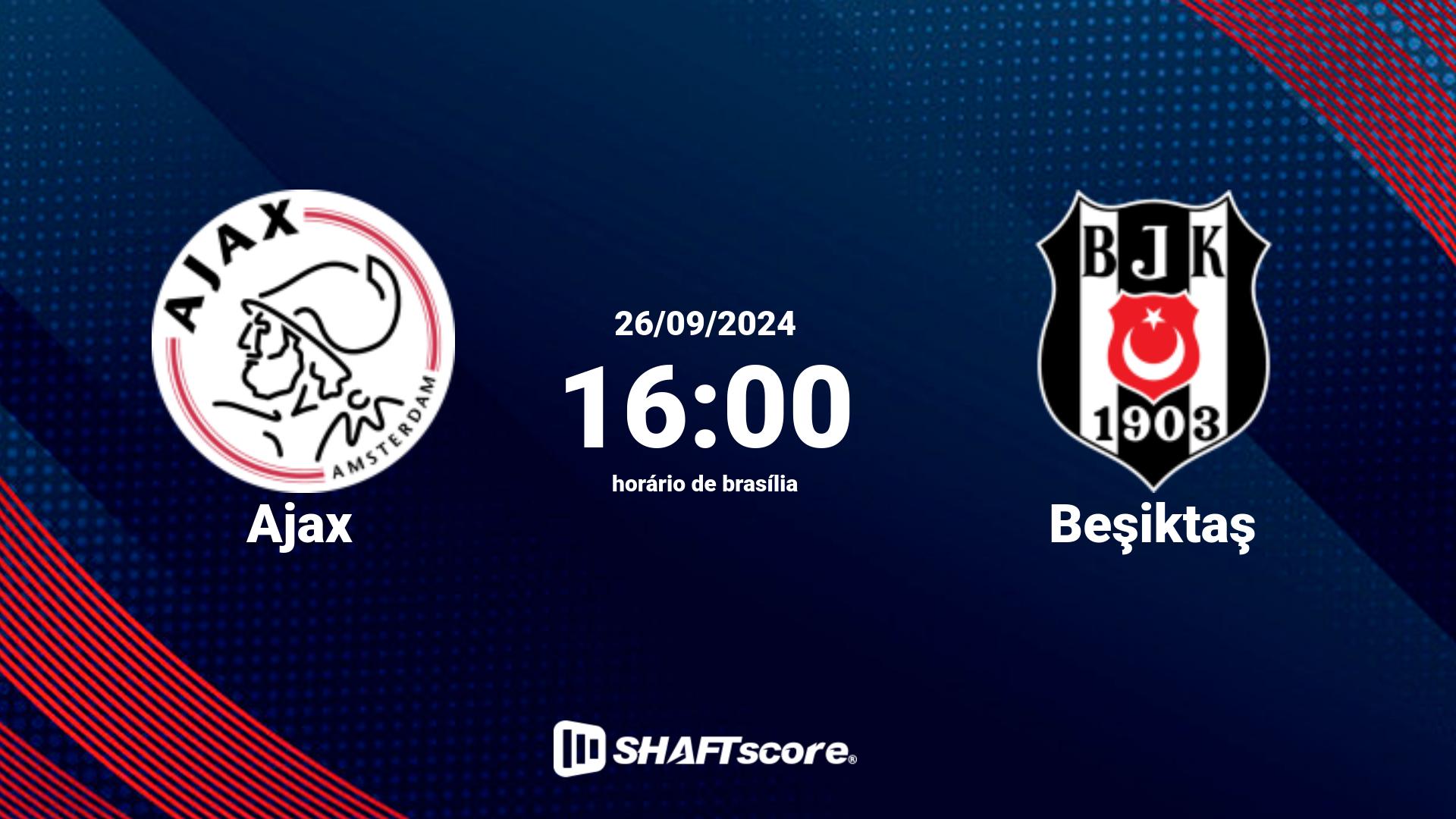 Estatísticas do jogo Ajax vs Beşiktaş 26.09 16:00