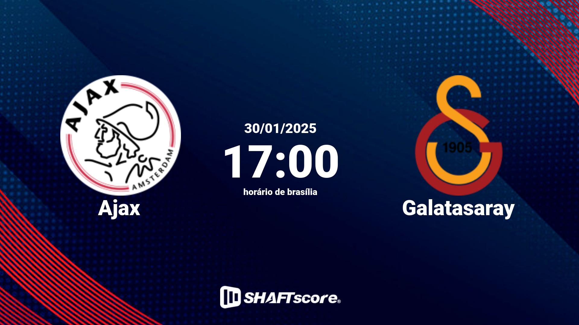 Estatísticas do jogo Ajax vs Galatasaray 30.01 17:00