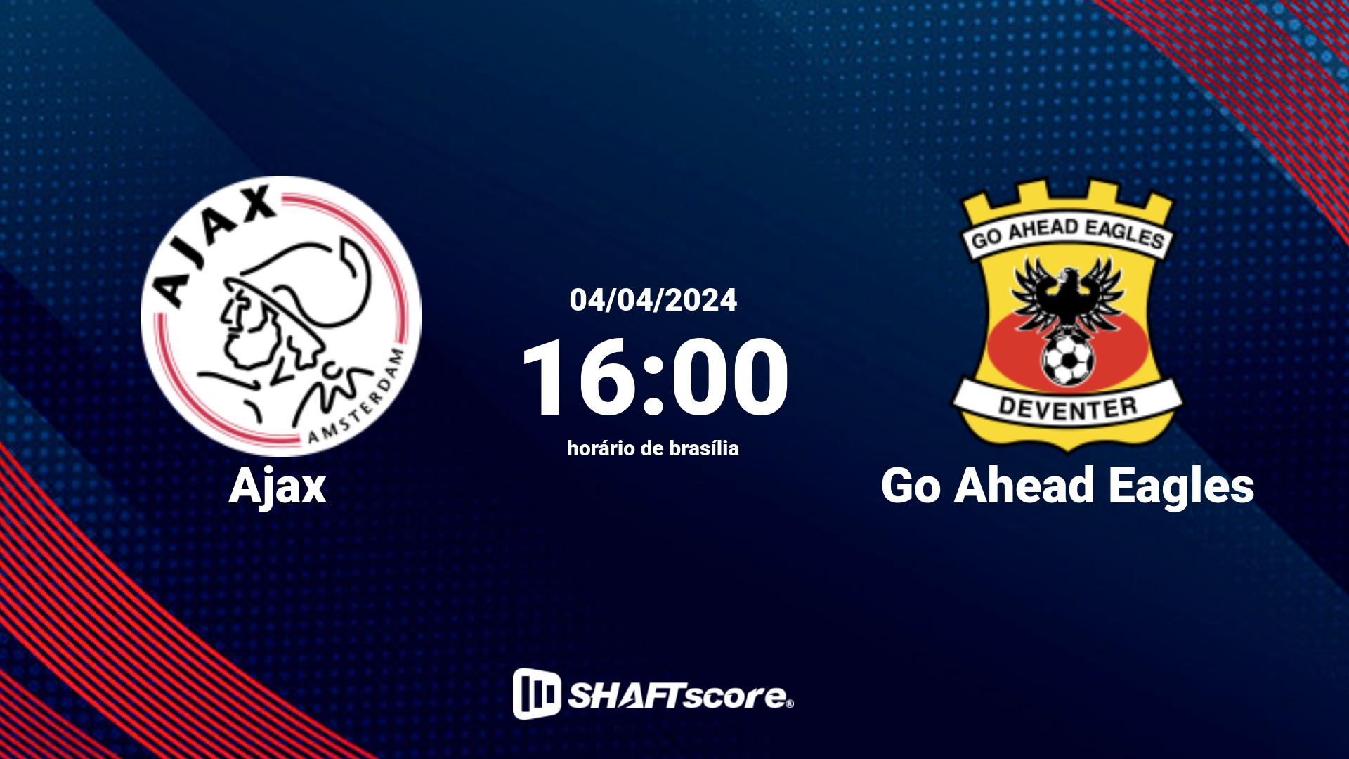 Estatísticas do jogo Ajax vs Go Ahead Eagles 04.04 16:00