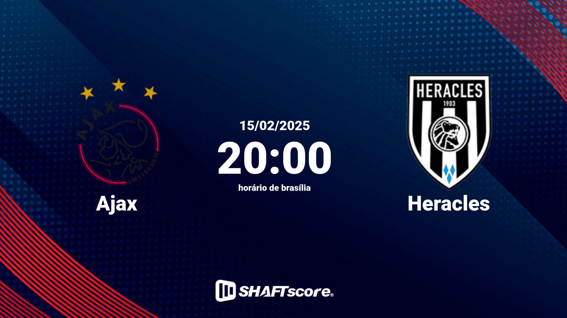 Estatísticas do jogo Ajax vs Heracles 15.02 20:00