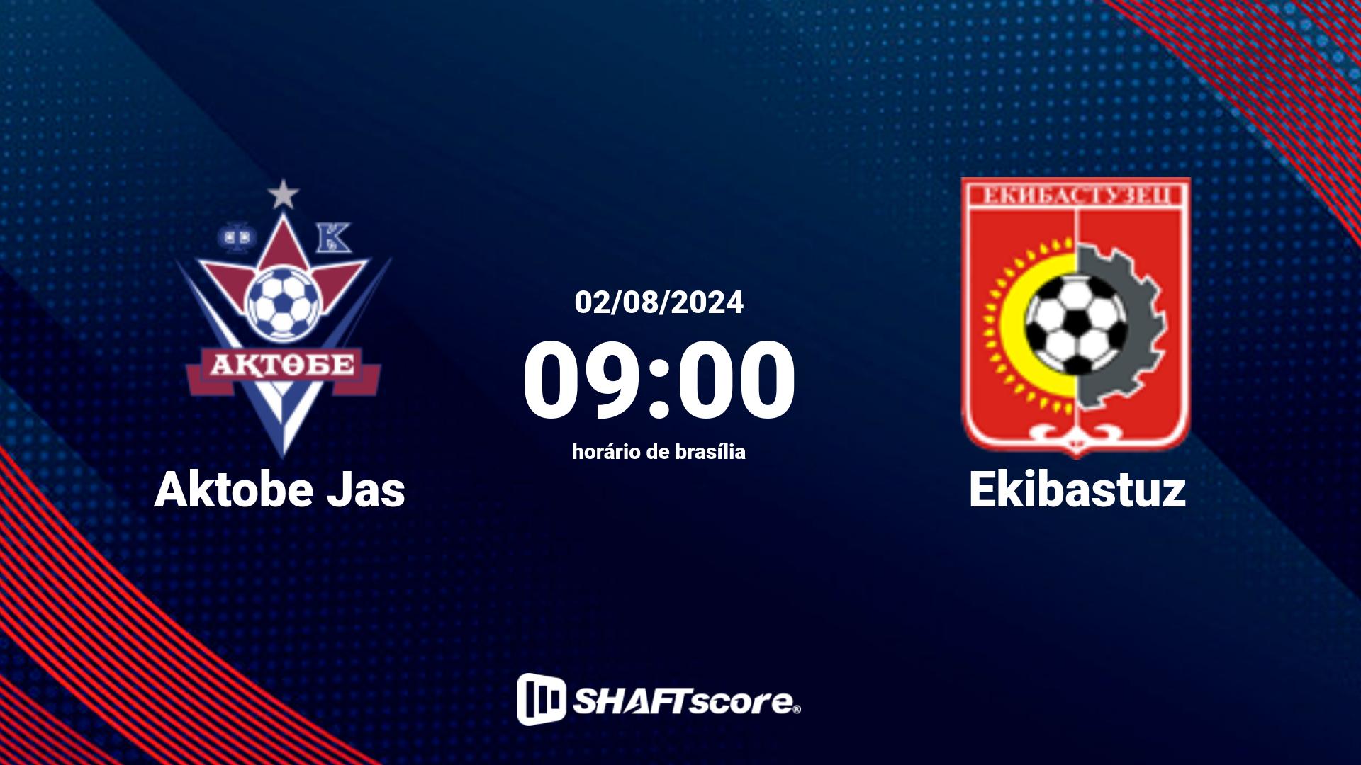 Estatísticas do jogo Aktobe Jas vs Ekibastuz 02.08 09:00