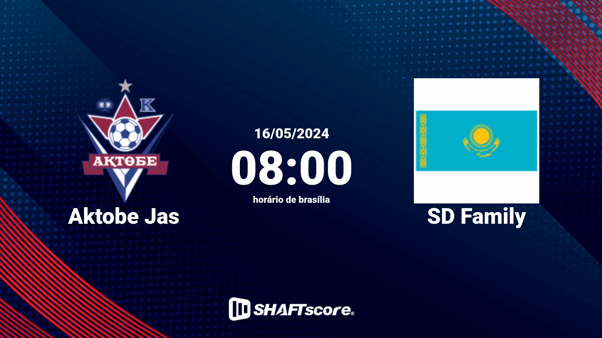 Estatísticas do jogo Aktobe Jas vs SD Family 16.05 08:00