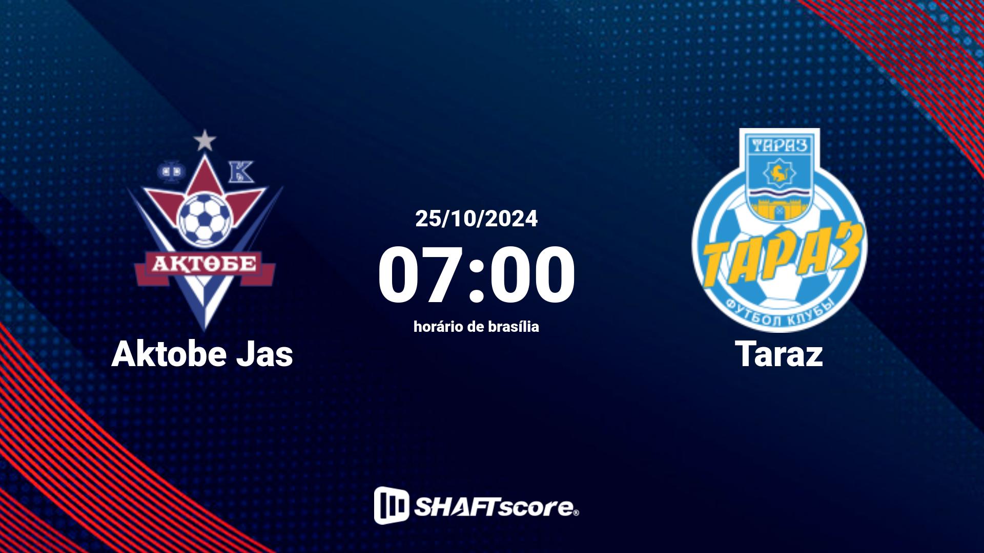 Estatísticas do jogo Aktobe Jas vs Taraz 25.10 07:00