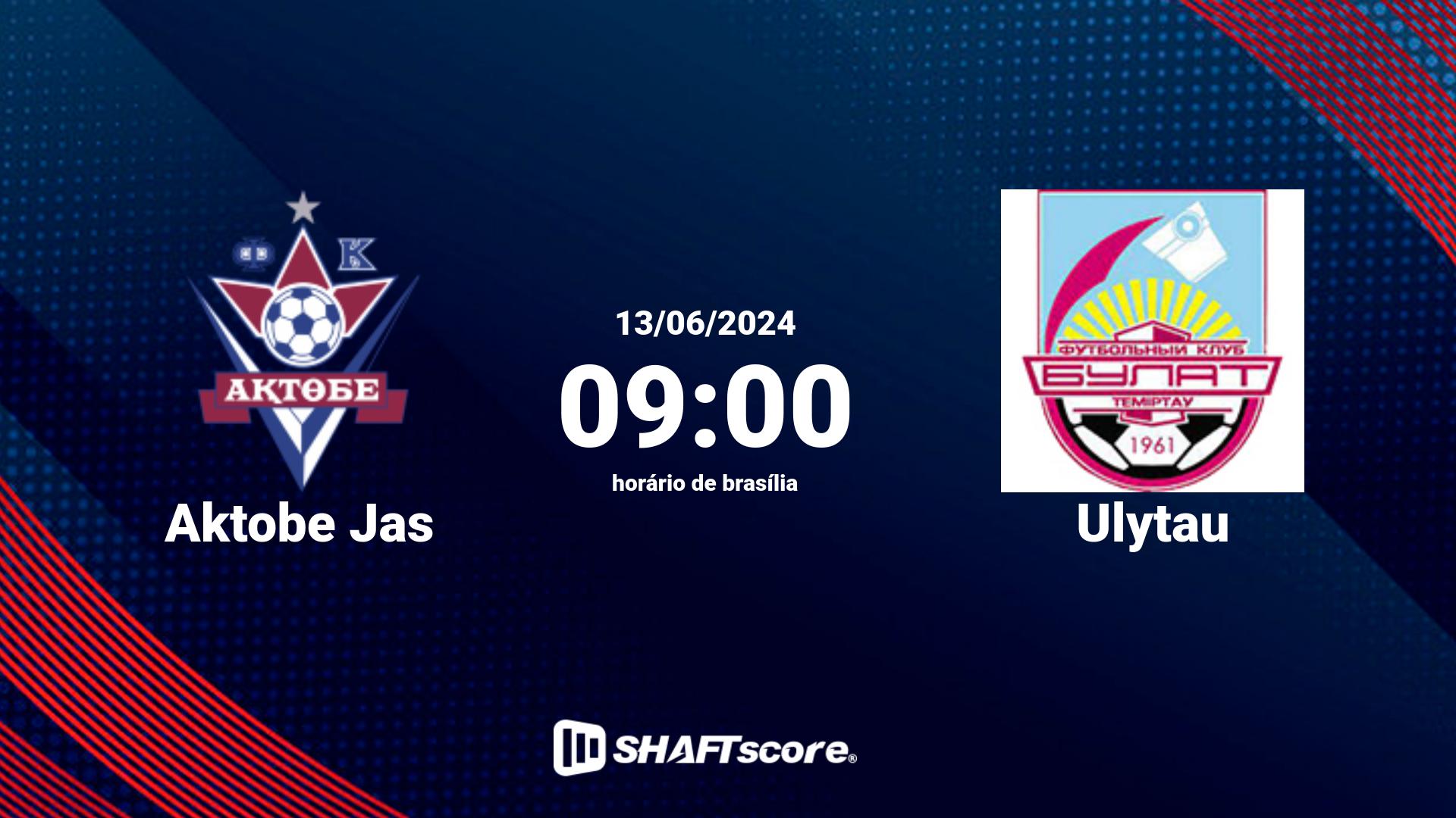 Estatísticas do jogo Aktobe Jas vs Ulytau 13.06 09:00