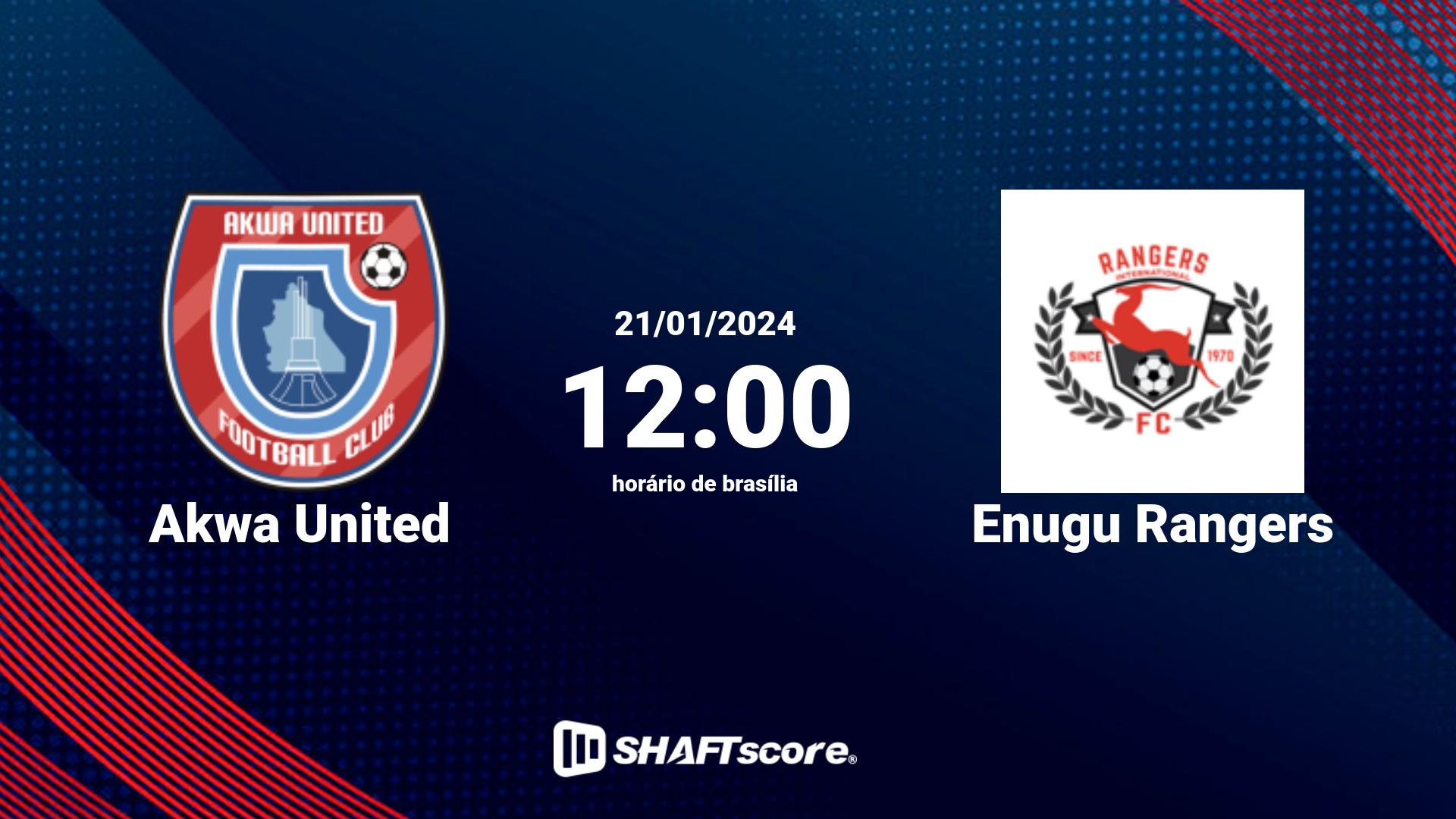 Estatísticas do jogo Akwa United vs Enugu Rangers 21.01 12:00