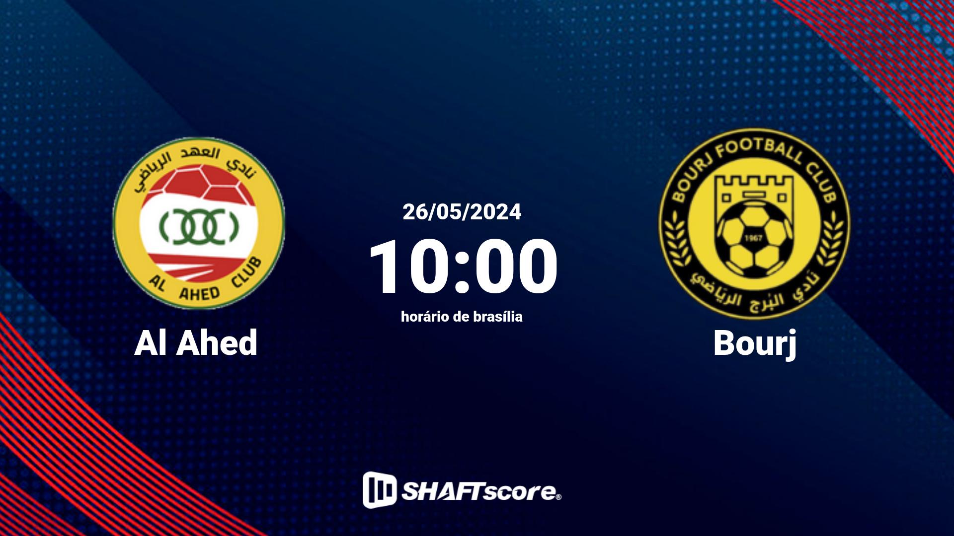 Estatísticas do jogo Al Ahed vs Bourj 26.05 10:00