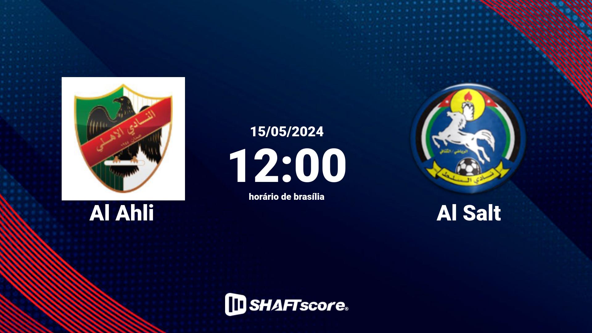 Estatísticas do jogo Al Ahli vs Al Salt 15.05 12:00