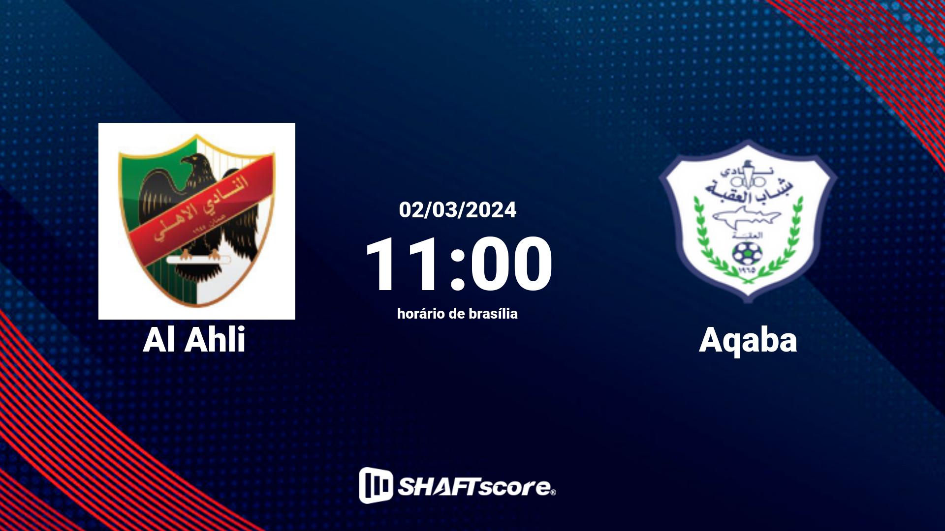 Estatísticas do jogo Al Ahli vs Aqaba 02.03 11:00