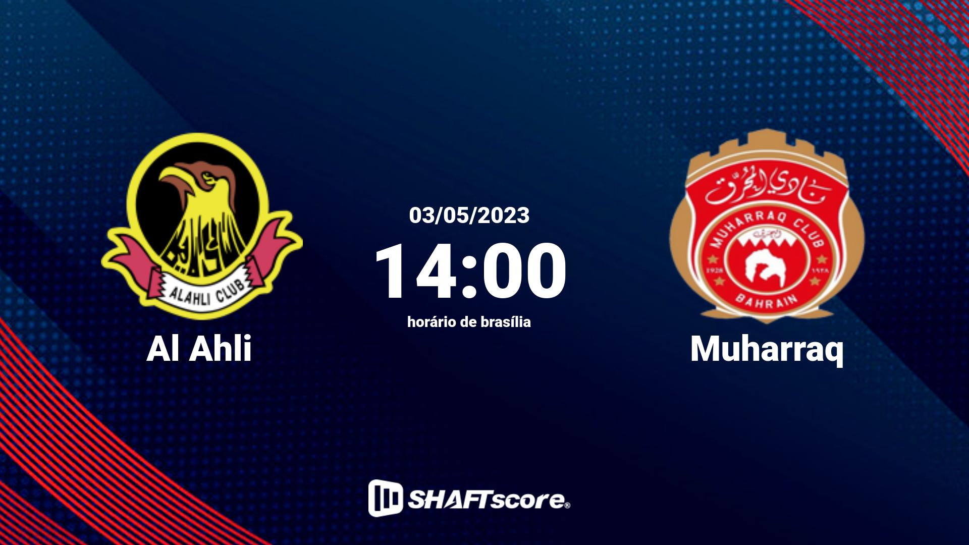 Estatísticas do jogo Al Ahli vs Muharraq 03.05 14:00