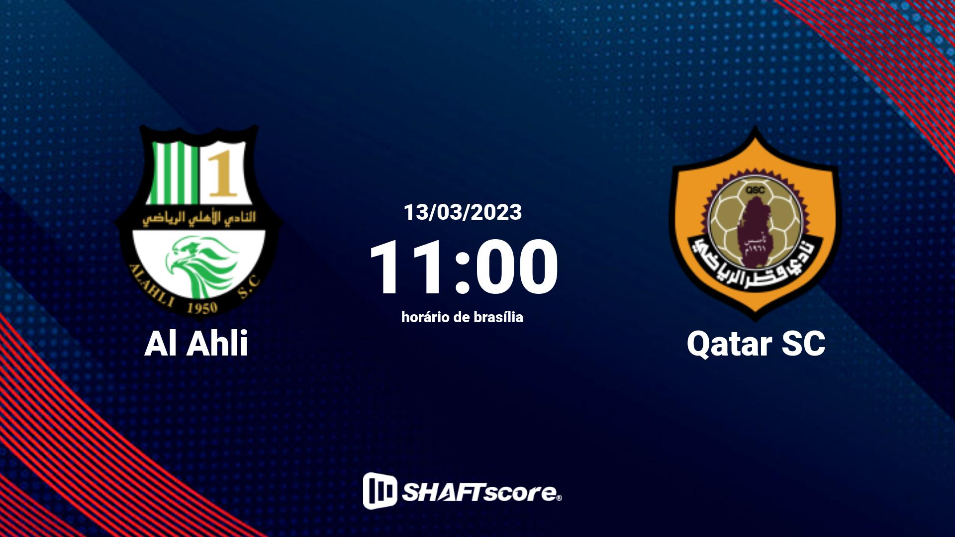 Estatísticas do jogo Al Ahli vs Qatar SC 13.03 11:00